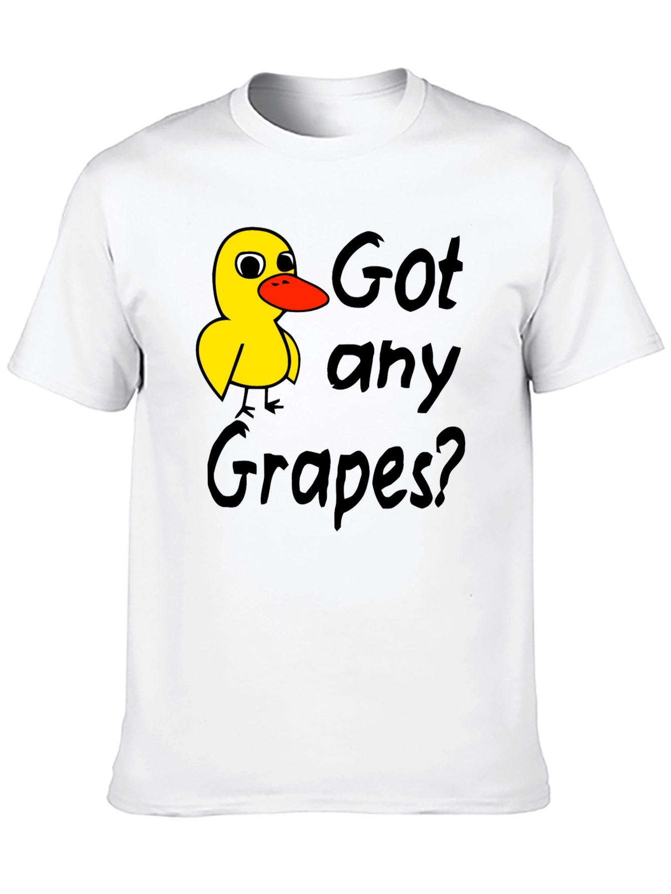 Got Any Grapes T-Shirt Duck Graphic Tee Black