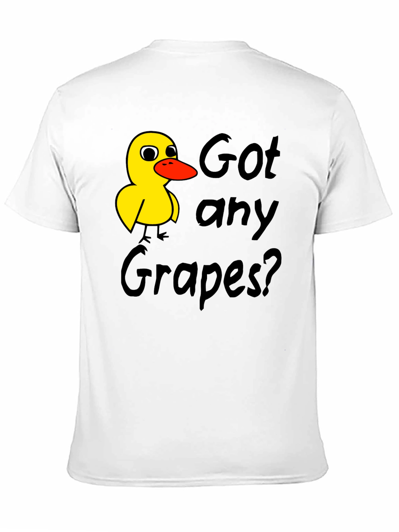 Got Any Grapes T-Shirt Duck Graphic Tee Black