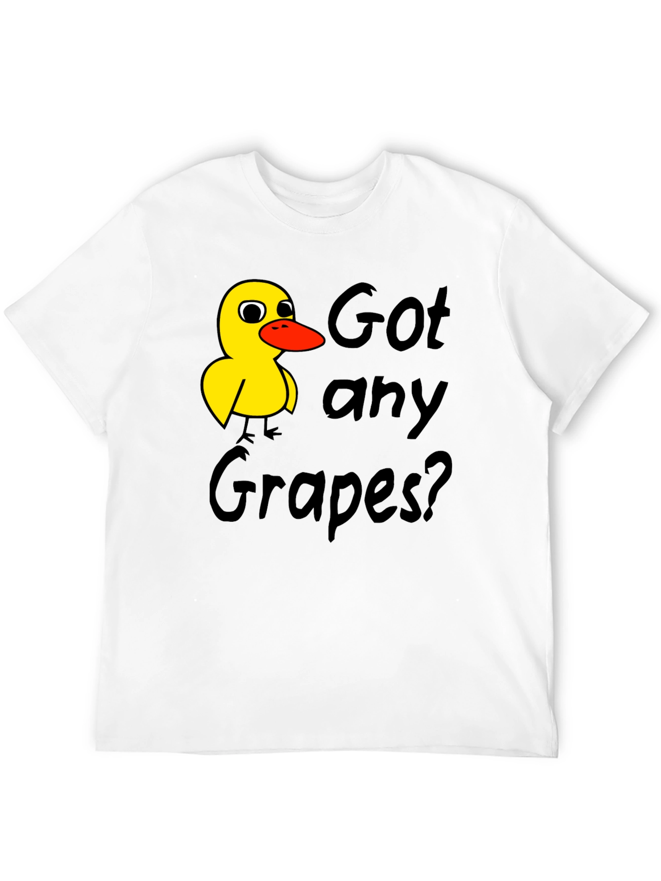 Got Any Grapes T-Shirt Duck Graphic Tee Black