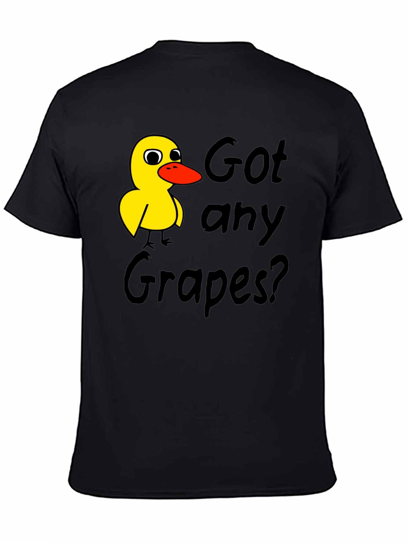 Got Any Grapes T-Shirt Duck Graphic Tee Black
