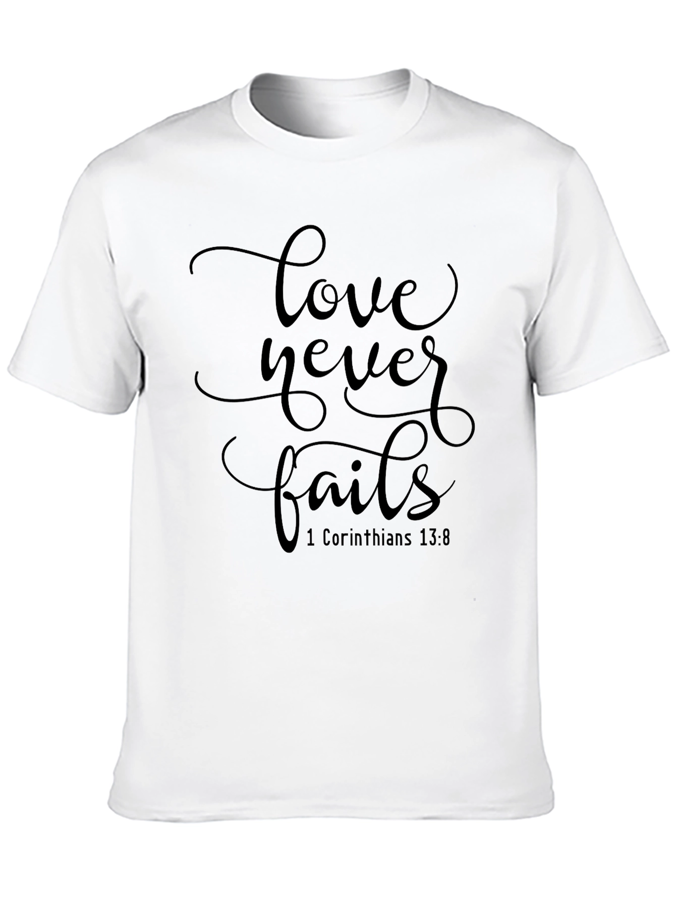 Love Never Fails Graphic Tee - Black