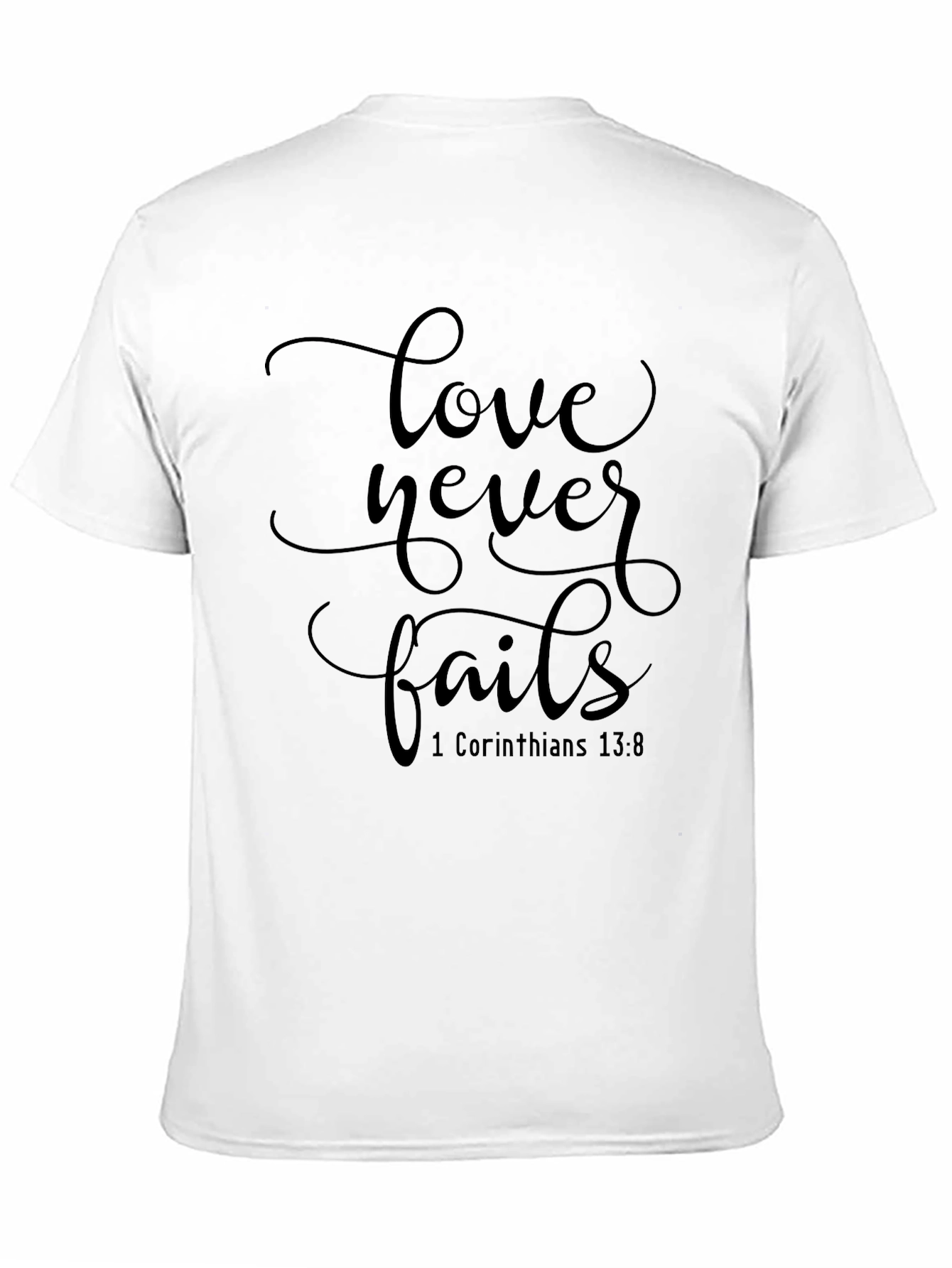 Love Never Fails Graphic Tee - Black