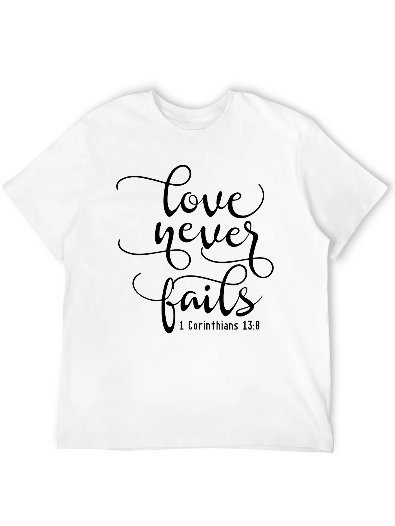 Love Never Fails Graphic Tee - Black