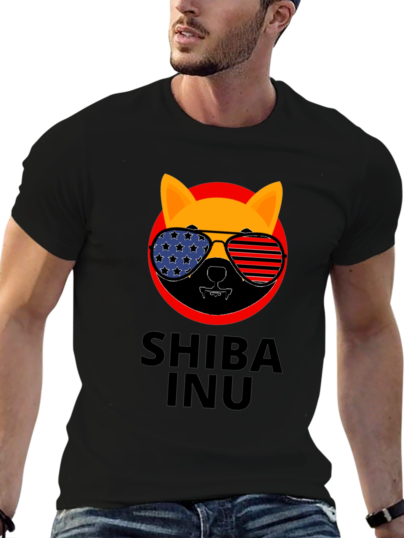 Shiba Inu T-Shirt Patriotic Design