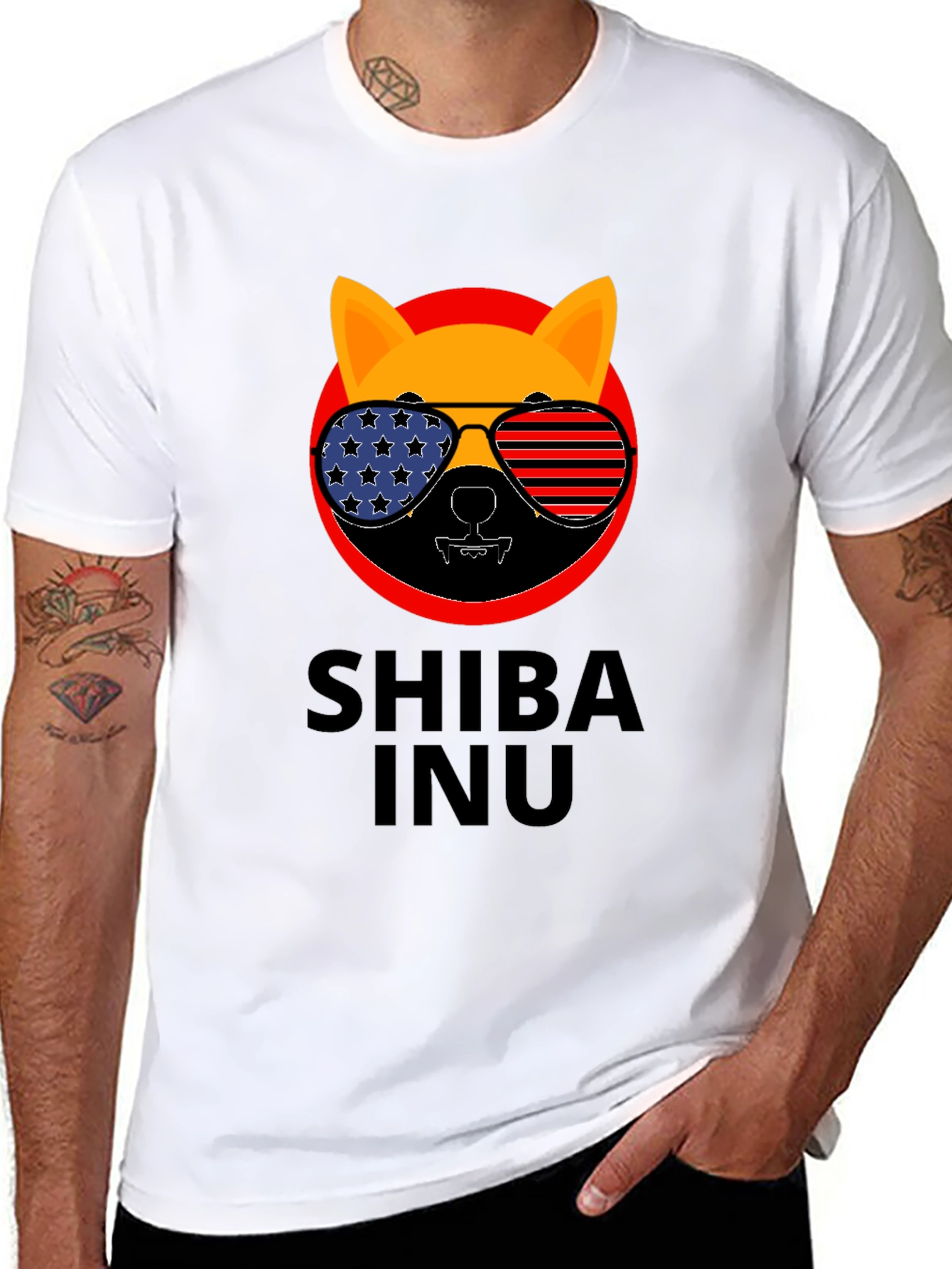 Shiba Inu T-Shirt Patriotic Design