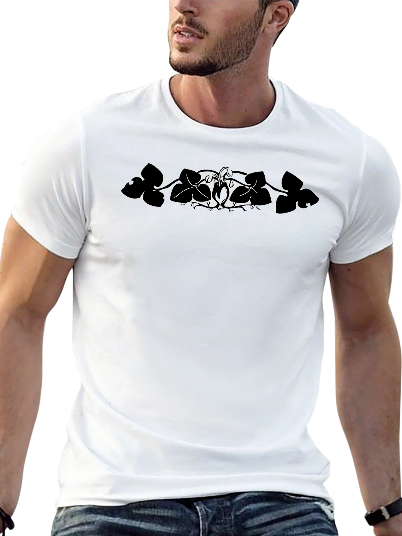 Black T-Shirt with Raccoon Design