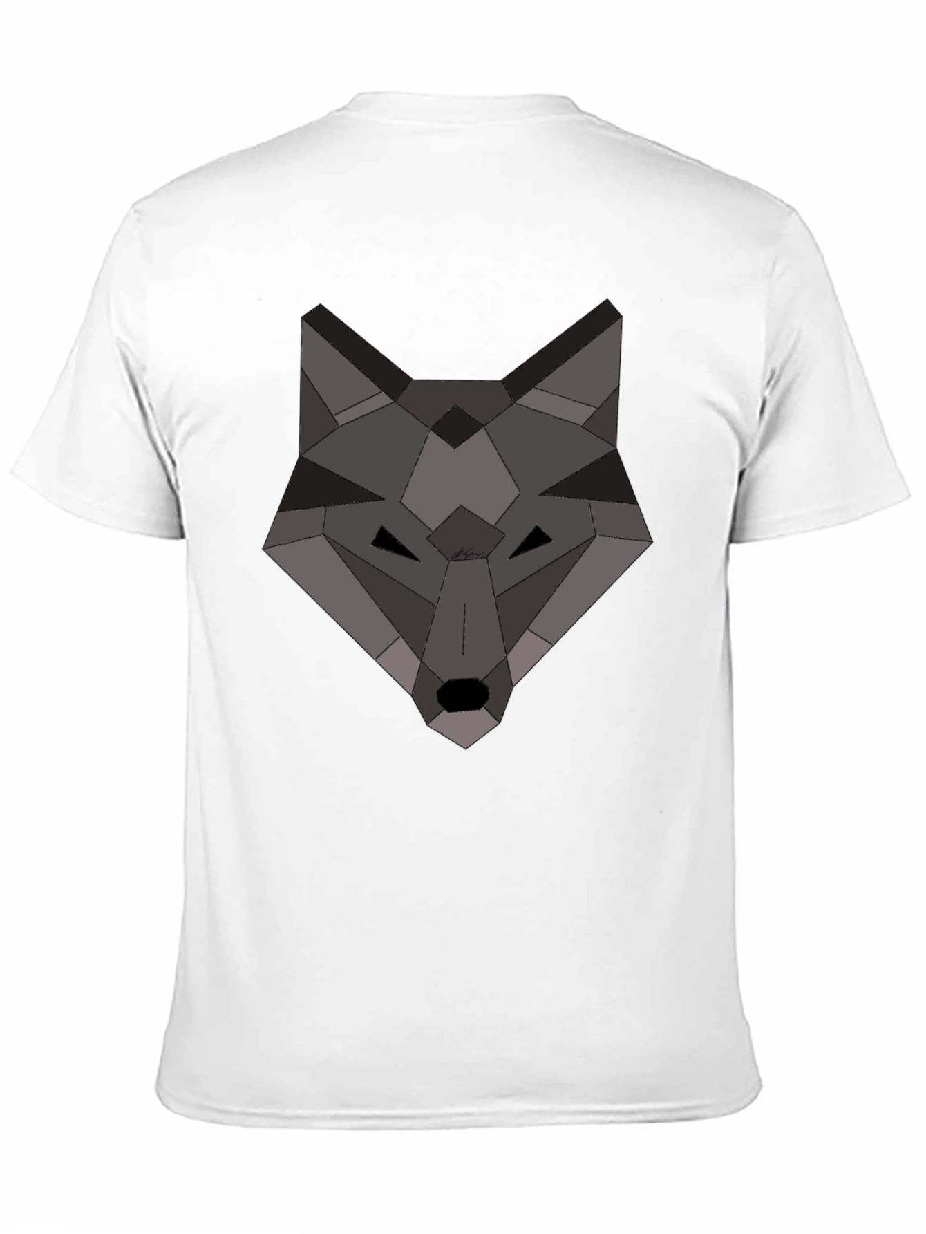 Geometric Wolf Graphic T-Shirt - Modern Design