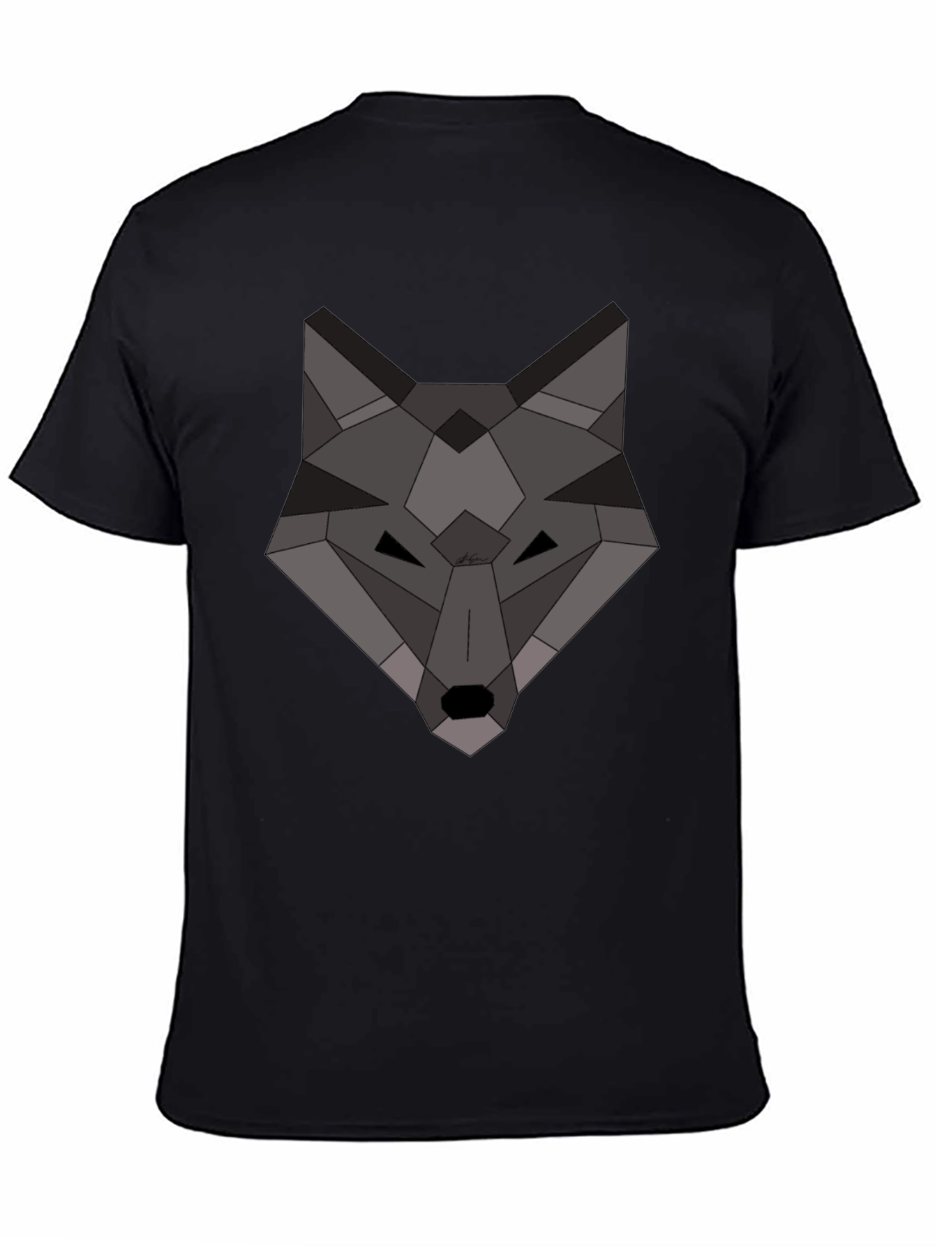 Geometric Wolf Graphic T-Shirt - Modern Design