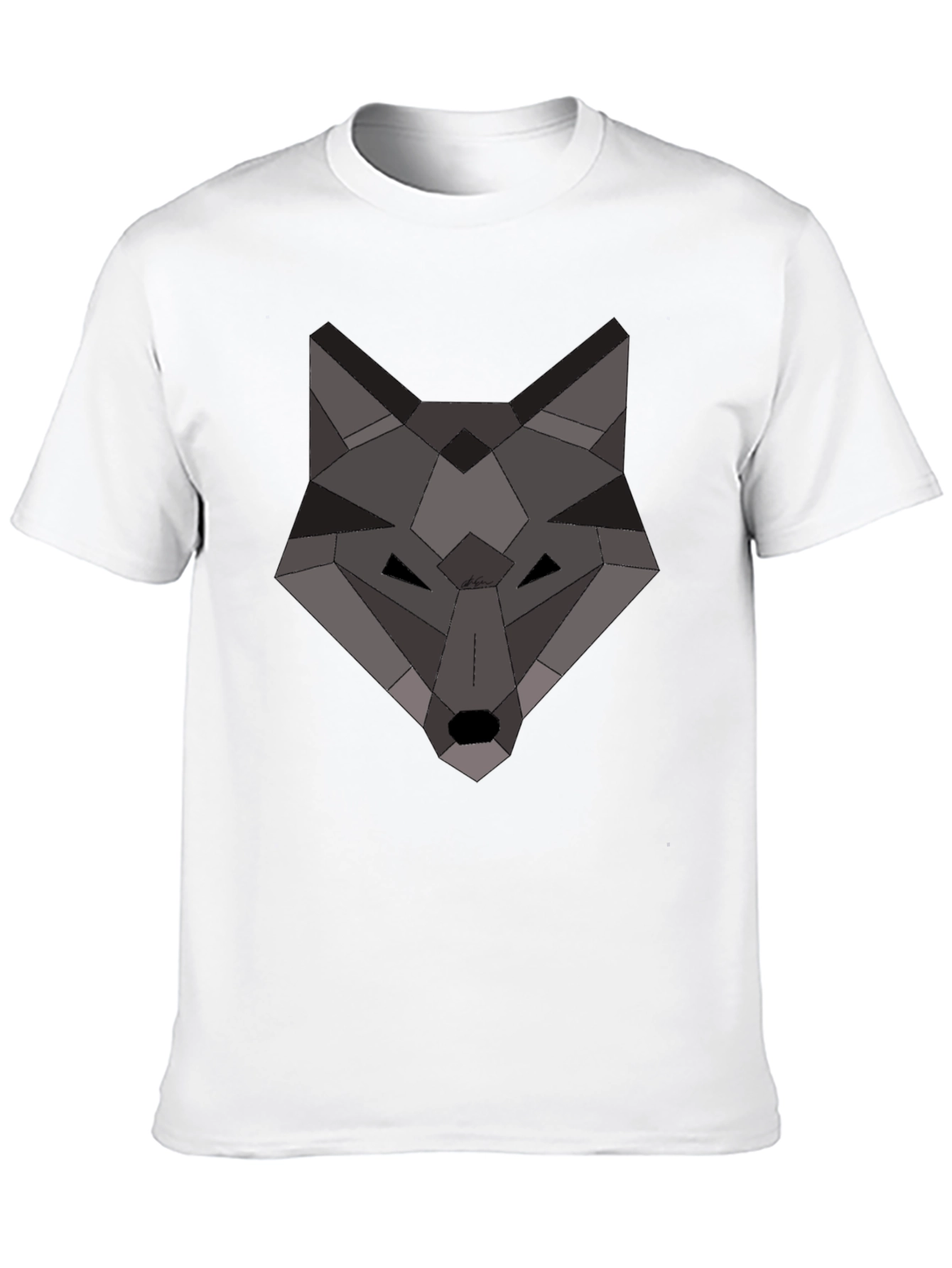 Geometric Wolf Graphic T-Shirt - Modern Design