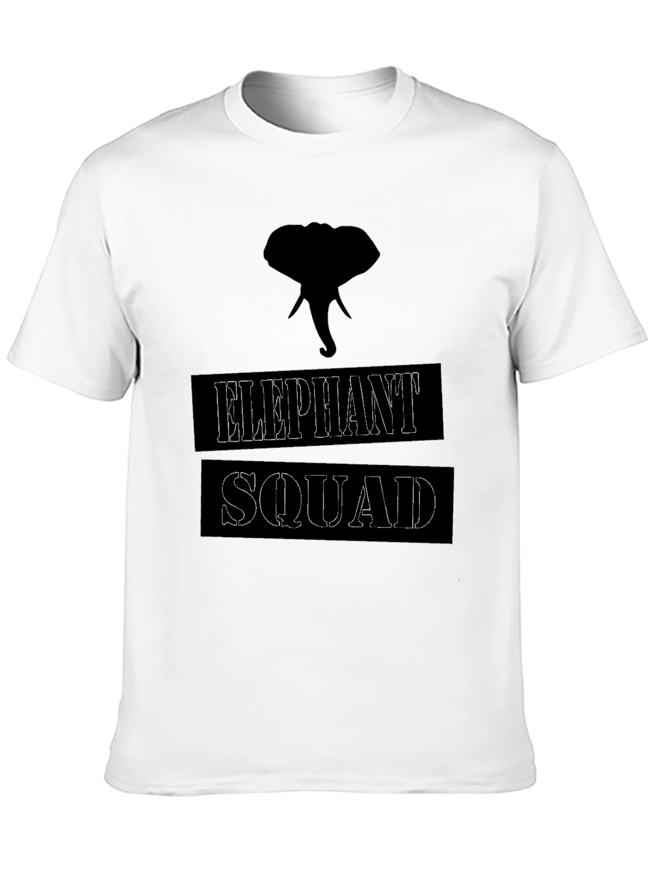 Elephant Squad Graphic T-Shirt - Black