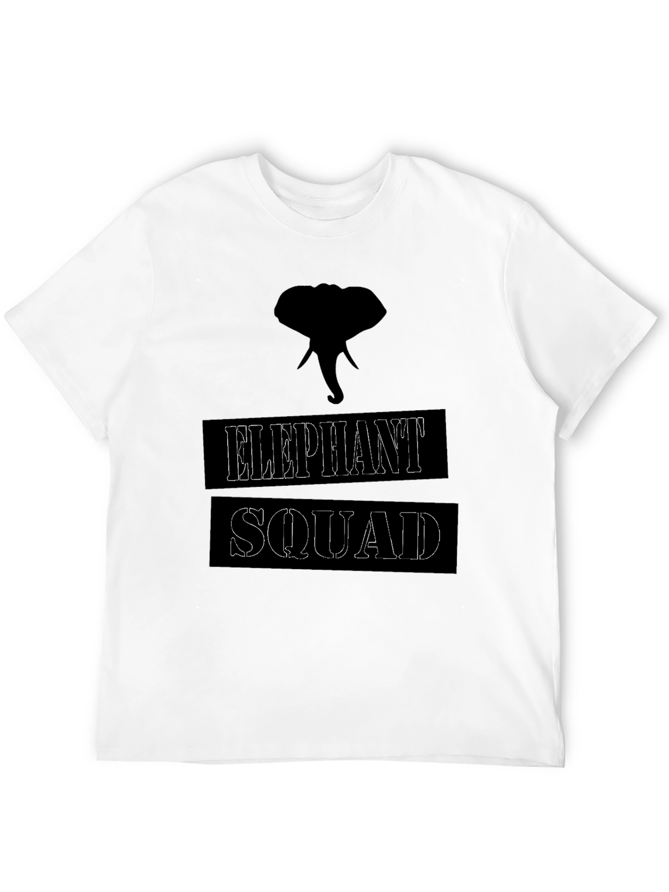 Elephant Squad Graphic T-Shirt - Black