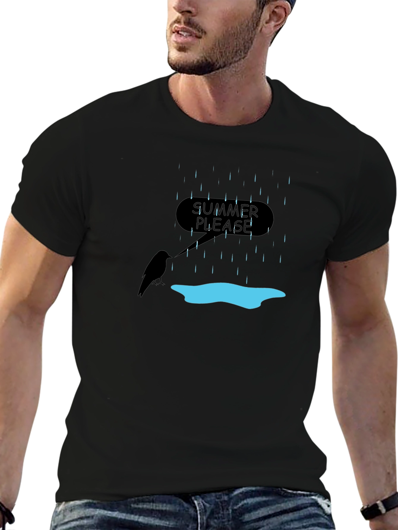 Summer Please T-Shirt - Rainy Day Graphic Tee