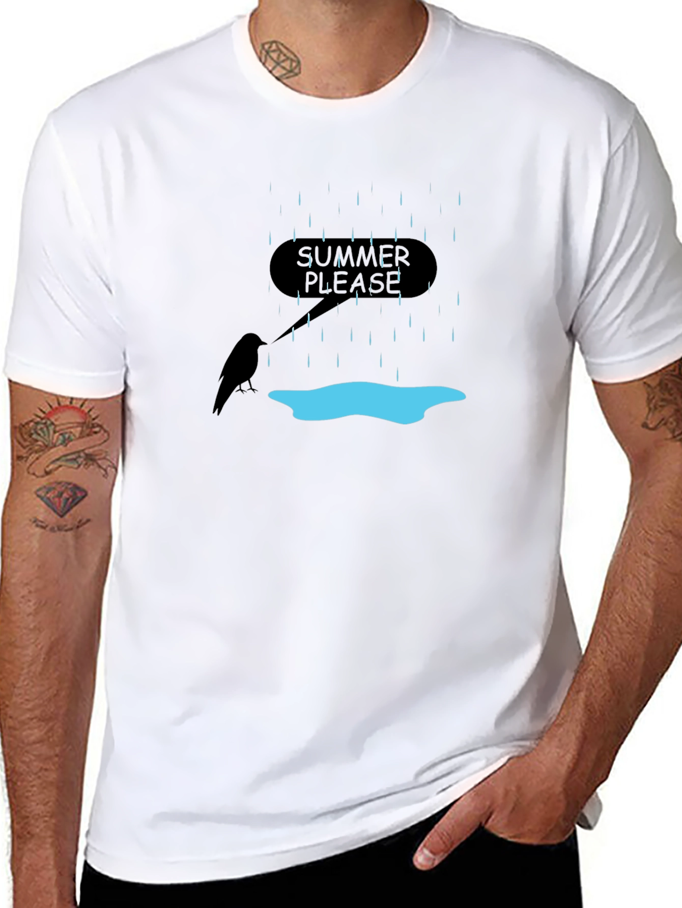 Summer Please T-Shirt - Rainy Day Graphic Tee