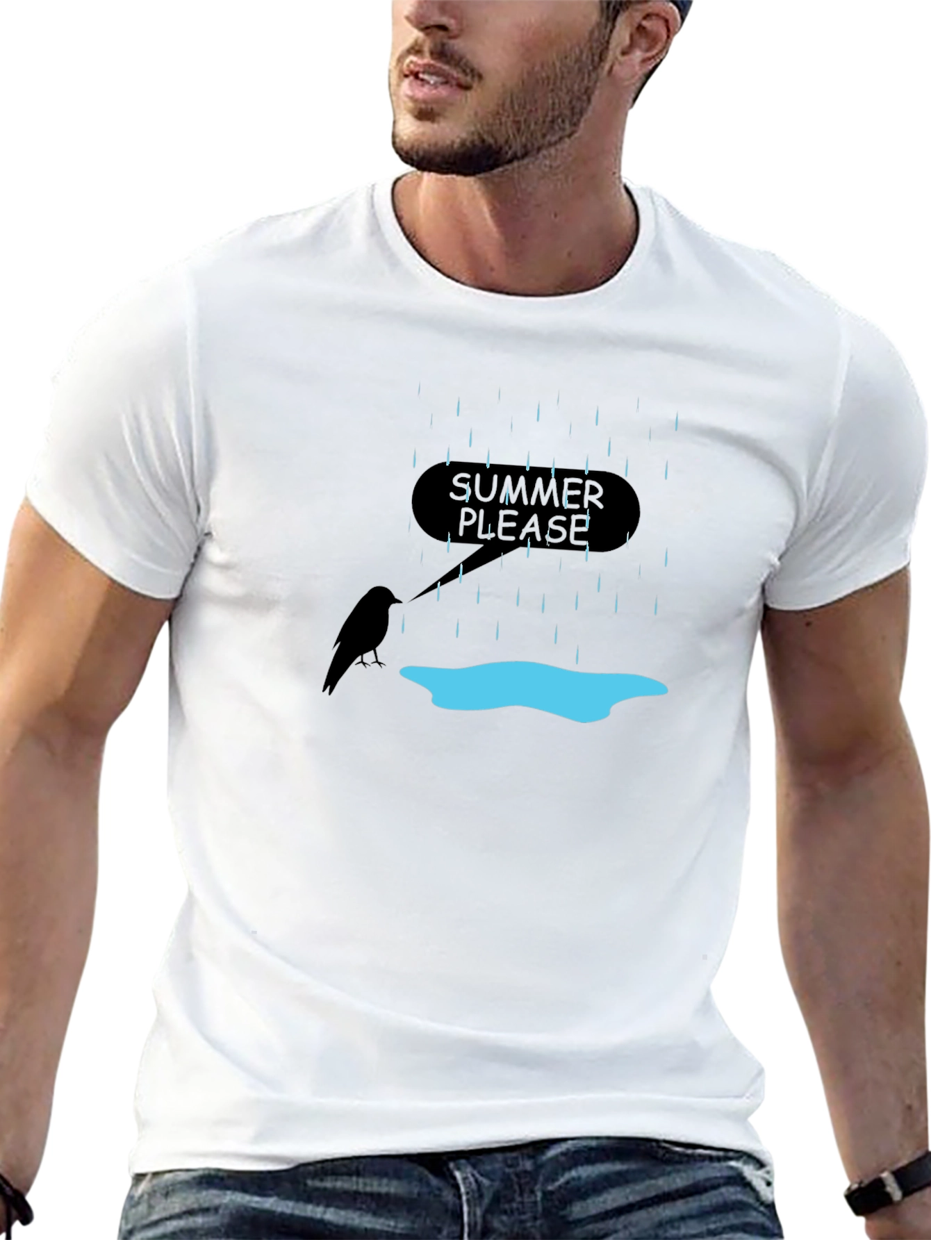 Summer Please T-Shirt - Rainy Day Graphic Tee