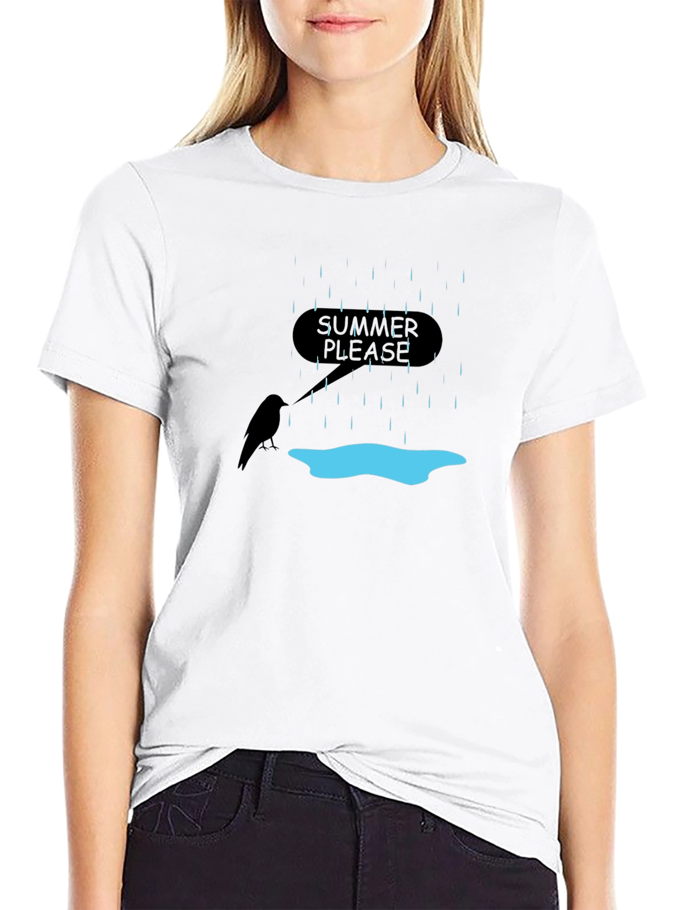 Summer Please T-Shirt - Rainy Day Graphic Tee