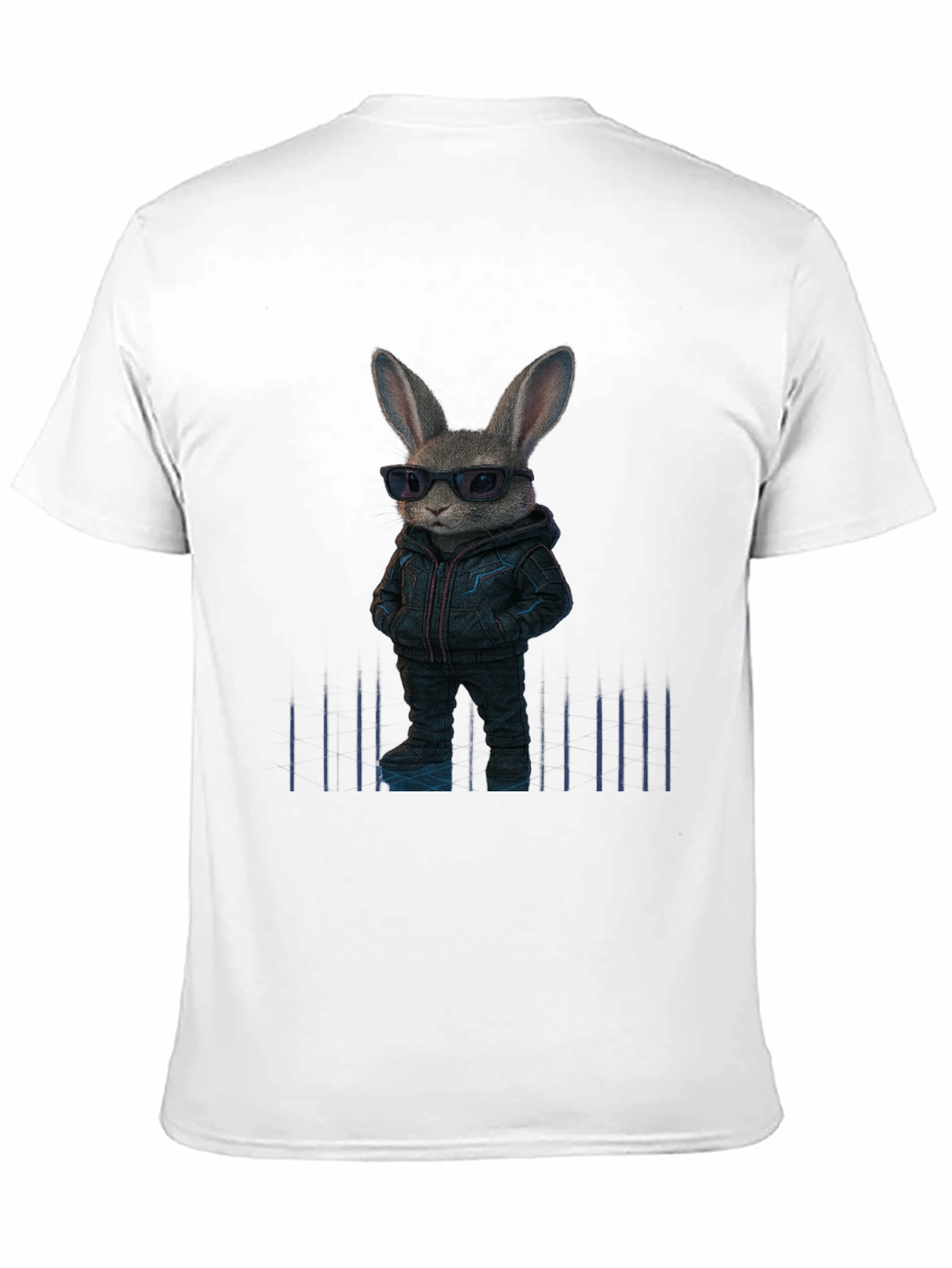 Cool Rabbit Graphic Black T-Shirt