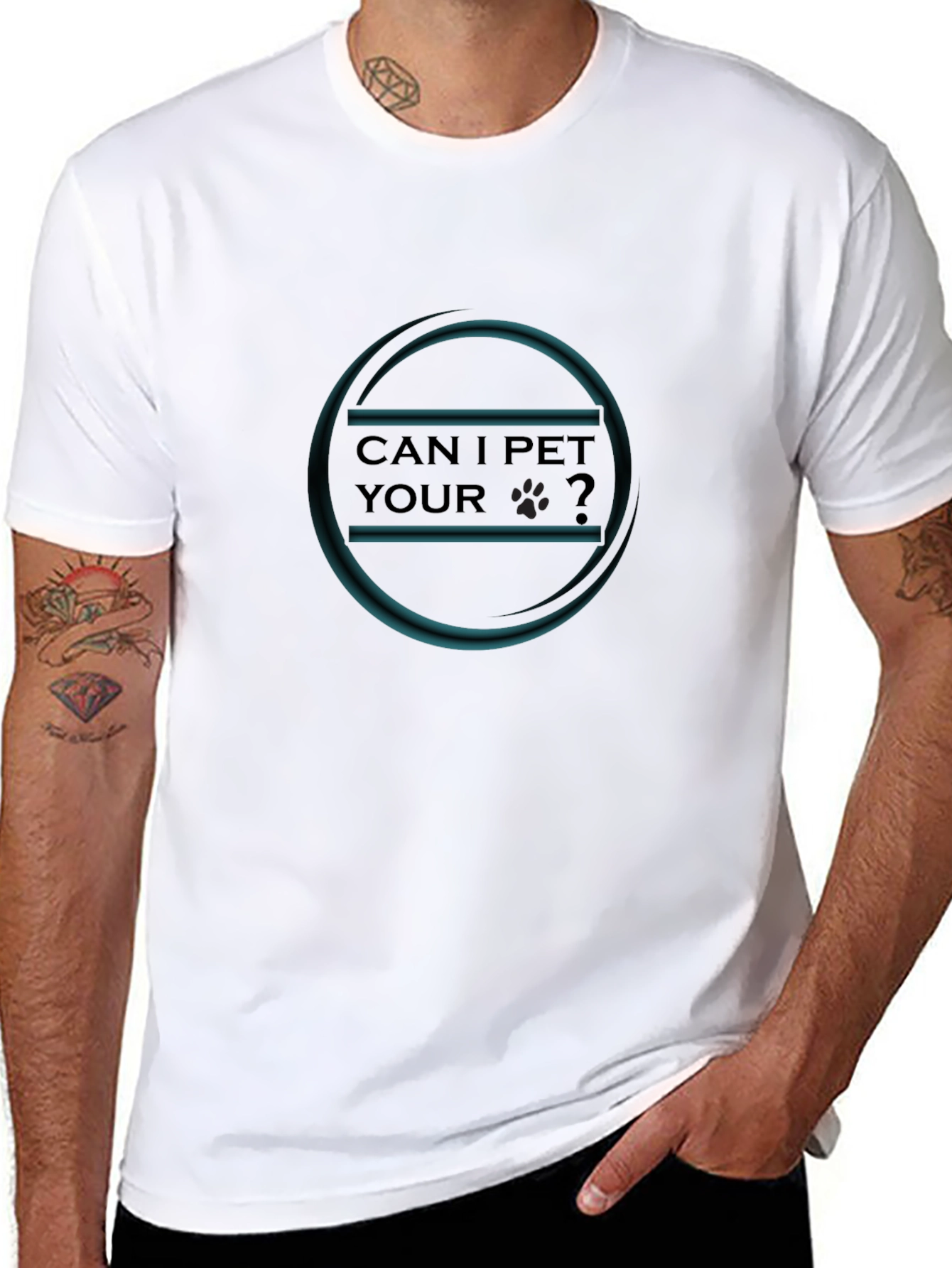 Can I Pet Your Dog? Black T-Shirt