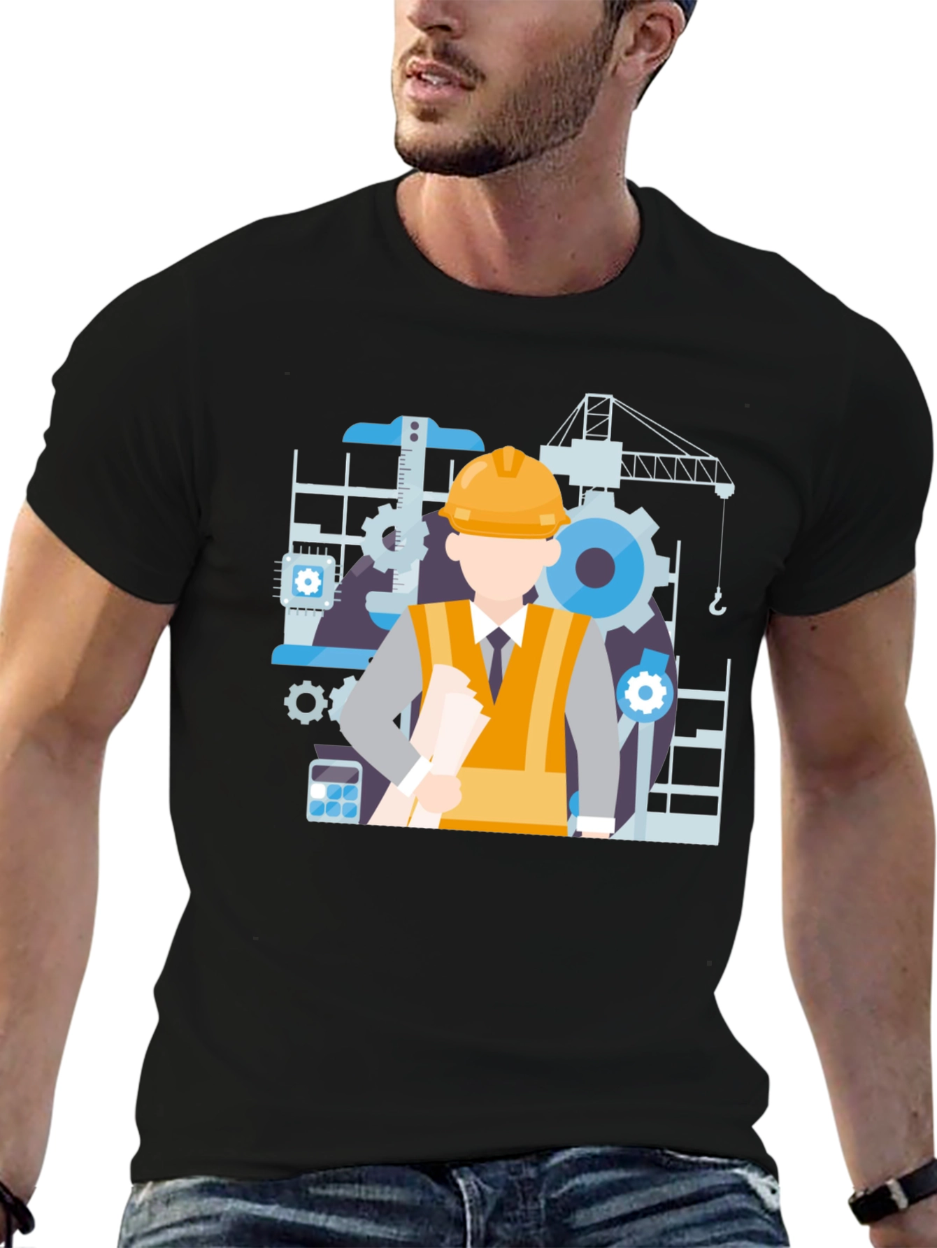 Engineer Graphic T-Shirt - Construction Theme Tee