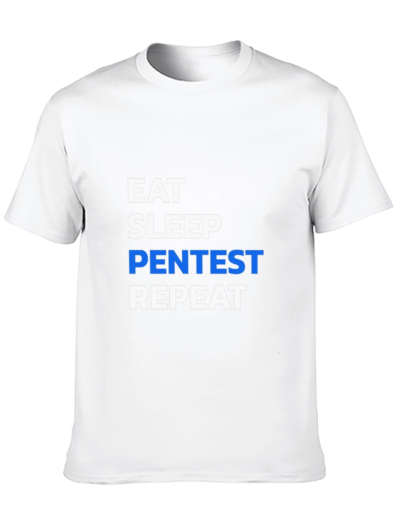 Eat Sleep Pentest Repeat T-Shirt - Black Hacking Tee