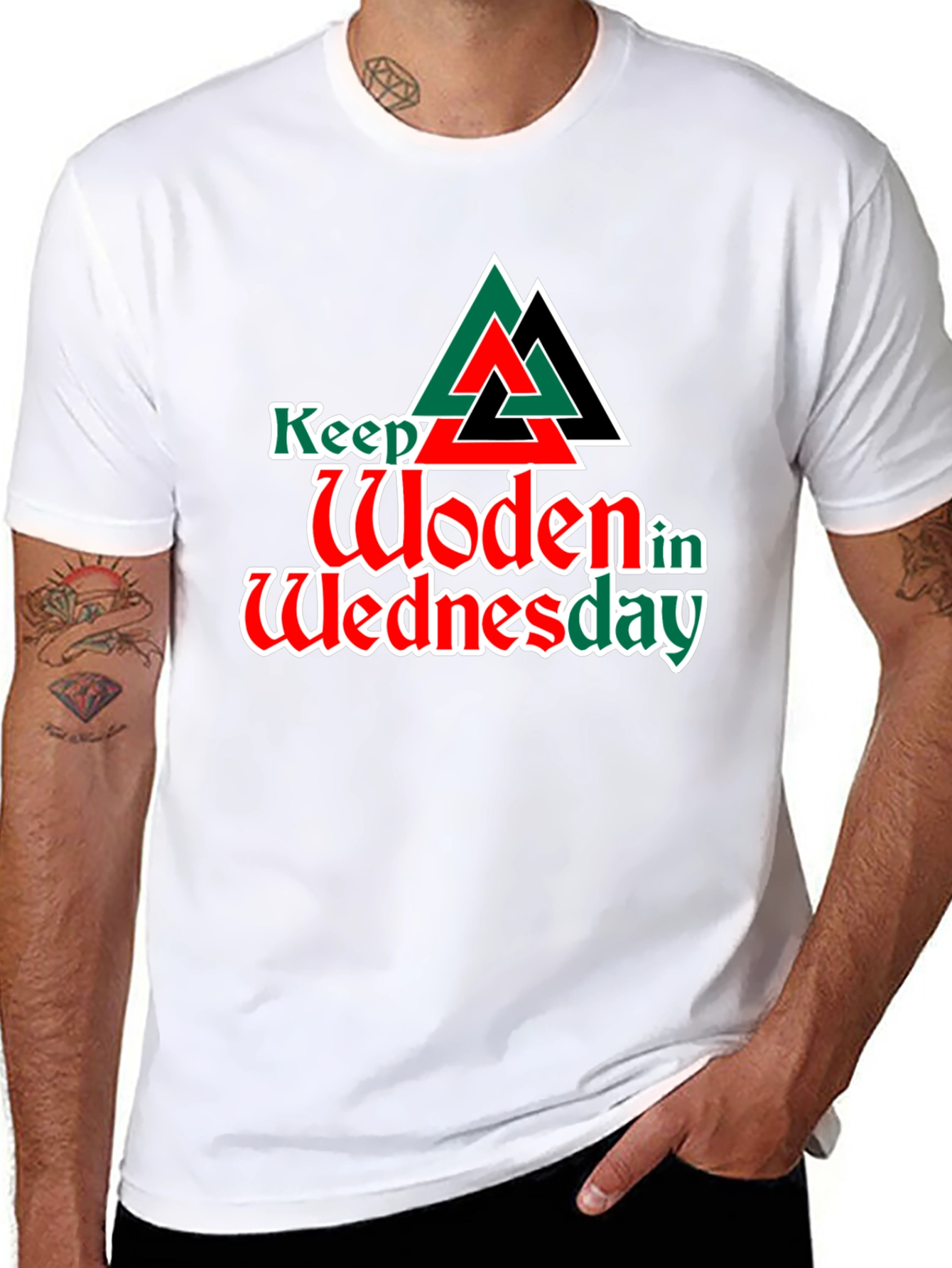 Keep Woden in Wednesday Graphic T-Shirt
