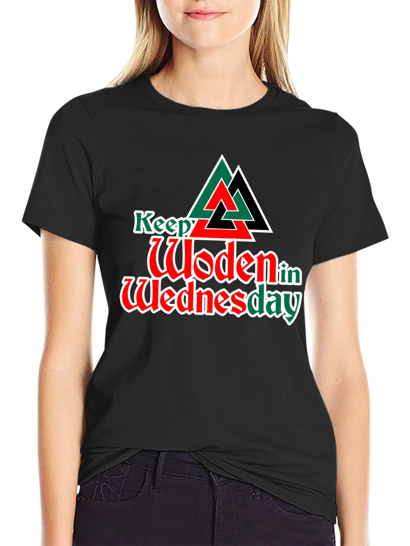 Keep Woden in Wednesday Graphic T-Shirt