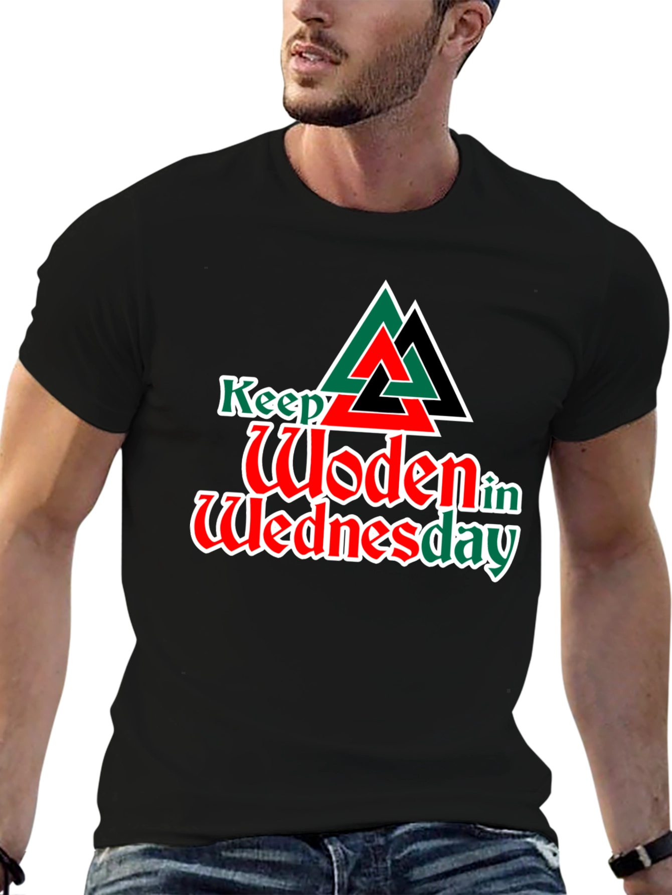 Keep Woden in Wednesday Graphic T-Shirt