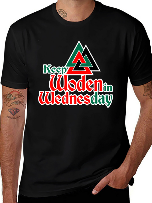 Keep Woden in Wednesday Graphic T-Shirt