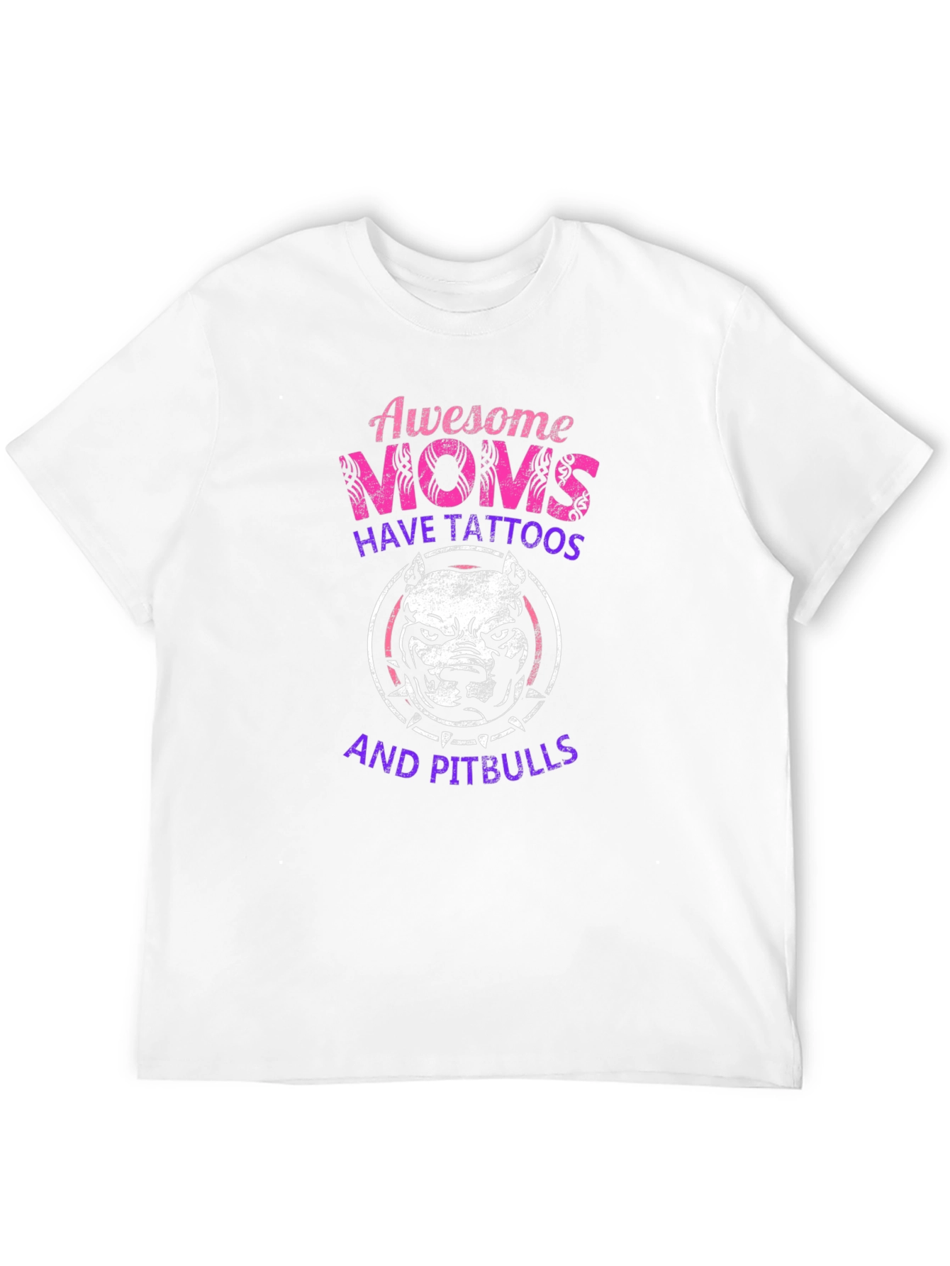 Awesome Moms Pitbull Tattoo T-Shirt