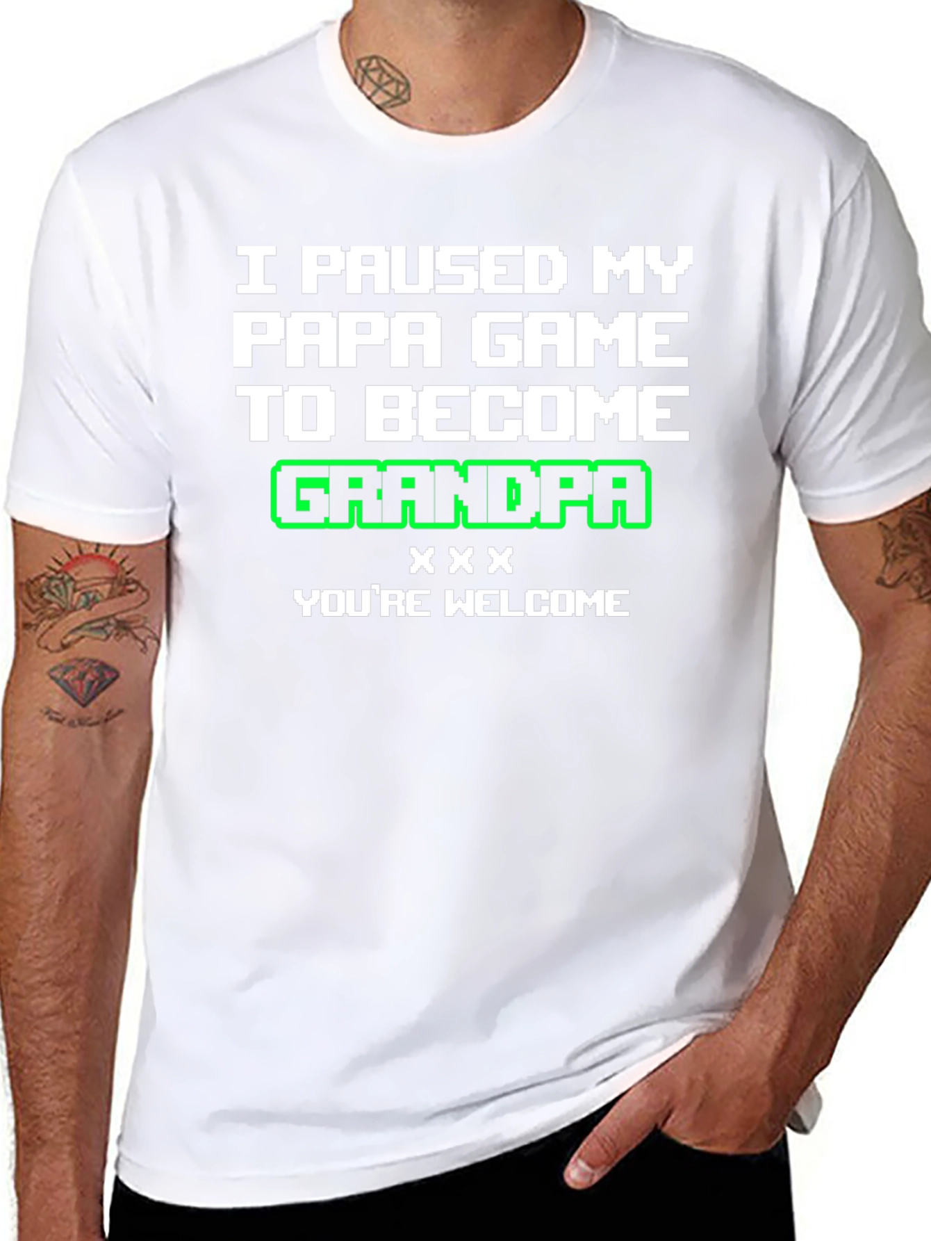 Gamer Grandpa T-Shirt - I Paused My Game