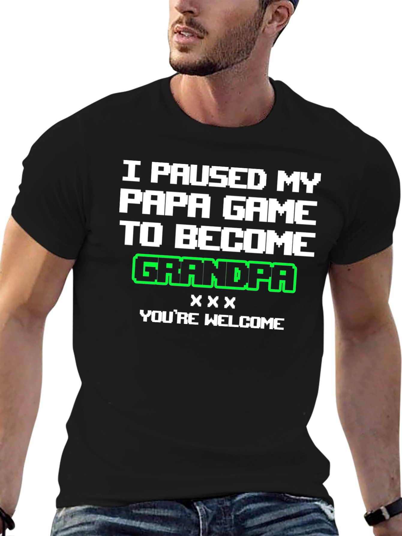Gamer Grandpa T-Shirt - I Paused My Game