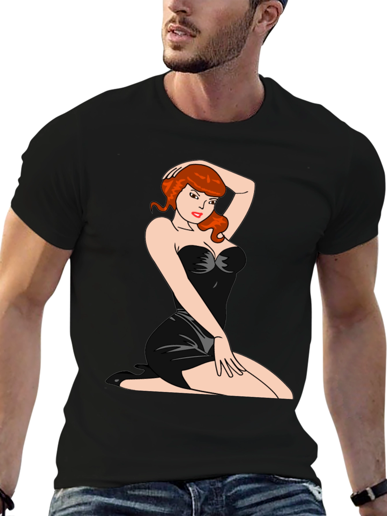 Pin-Up Girl Graphic T-Shirt