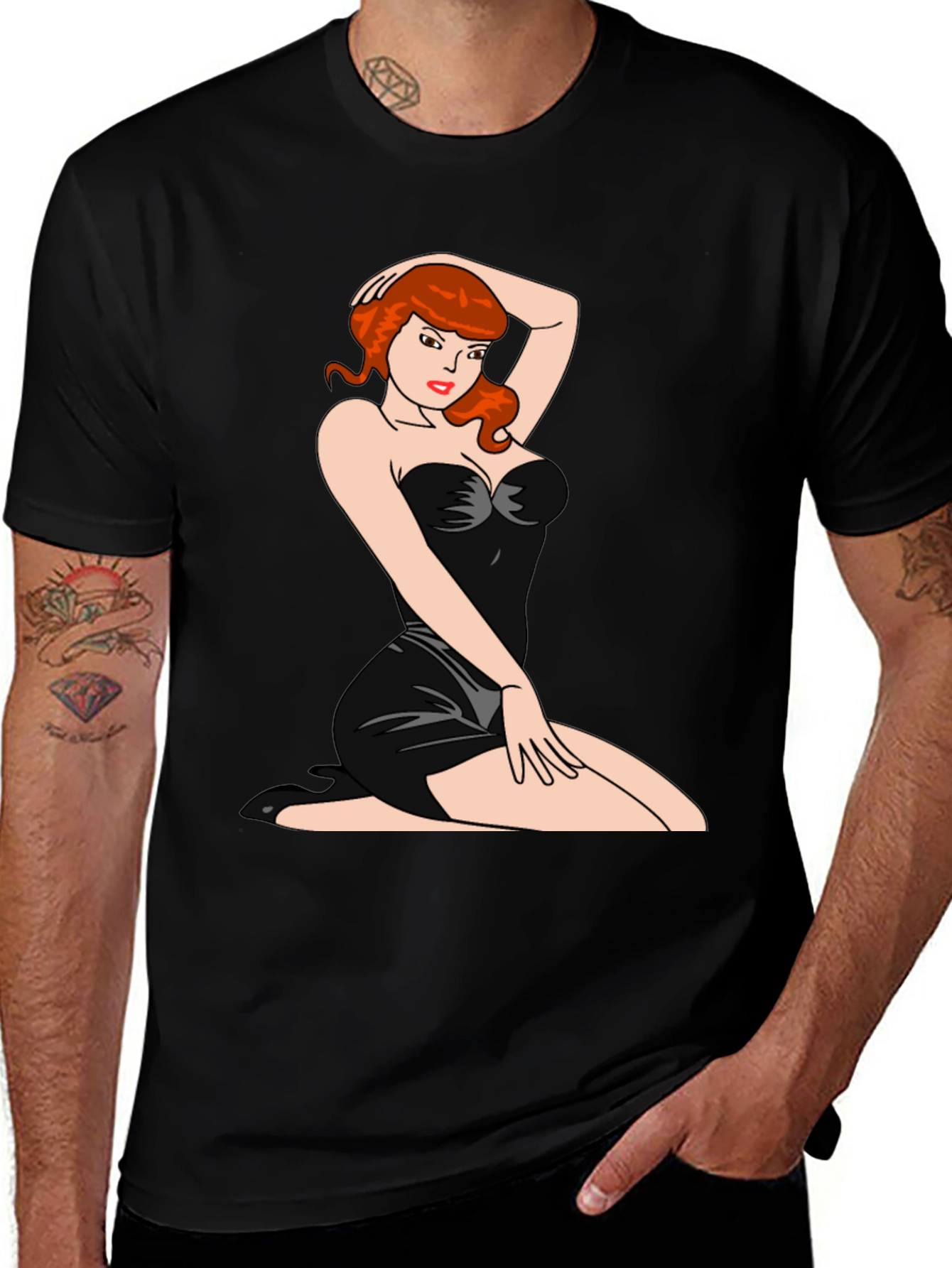 Pin-Up Girl Graphic T-Shirt