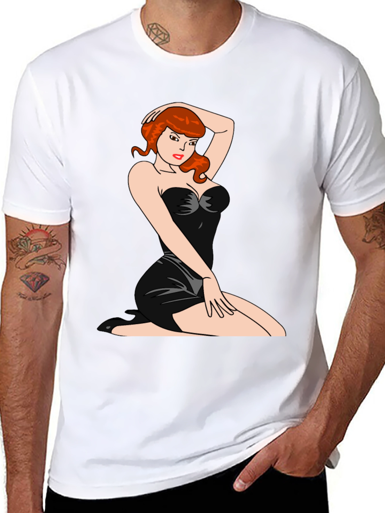 Pin-Up Girl Graphic T-Shirt