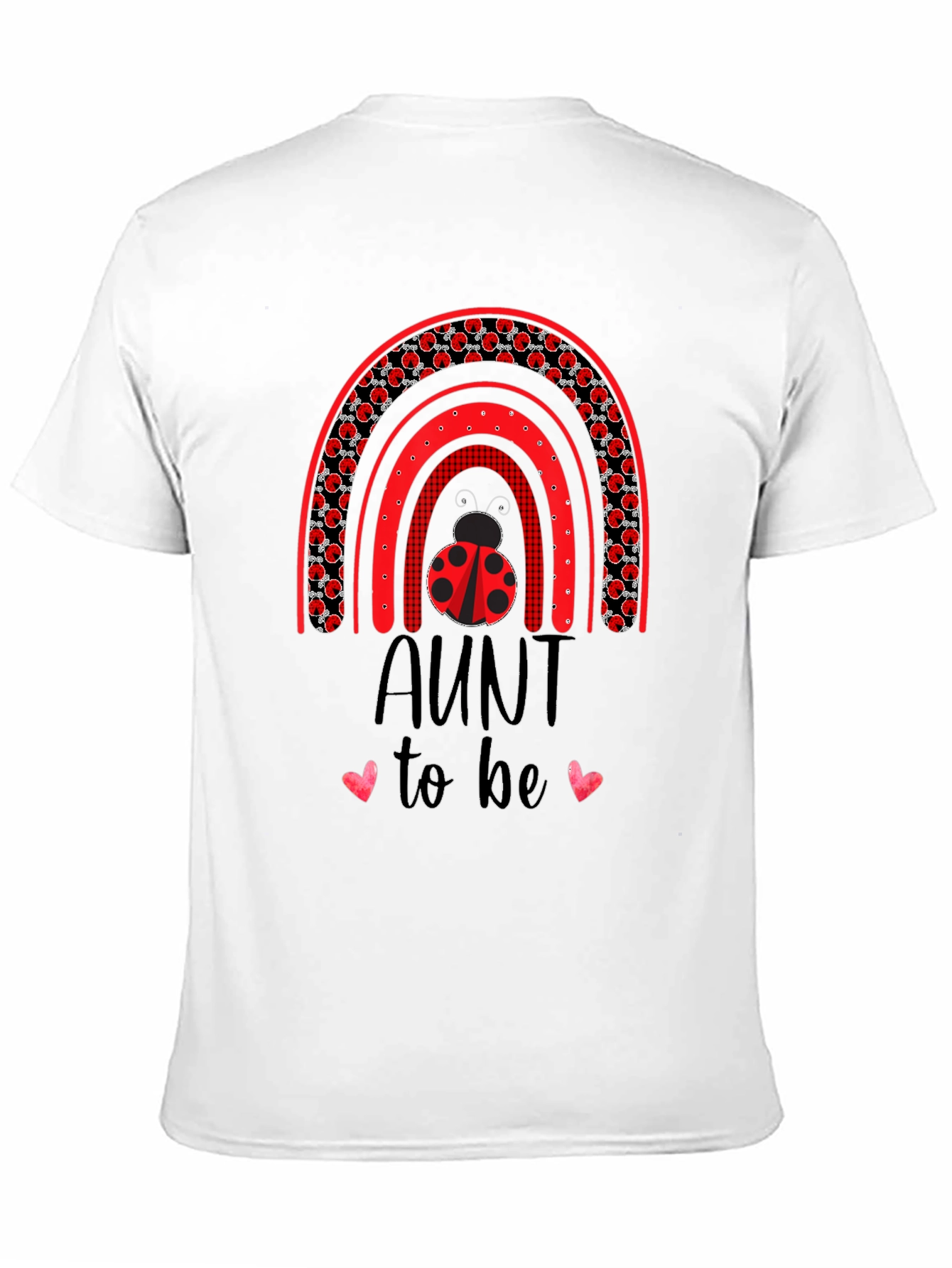 Aunt To Be Ladybug Rainbow Tee