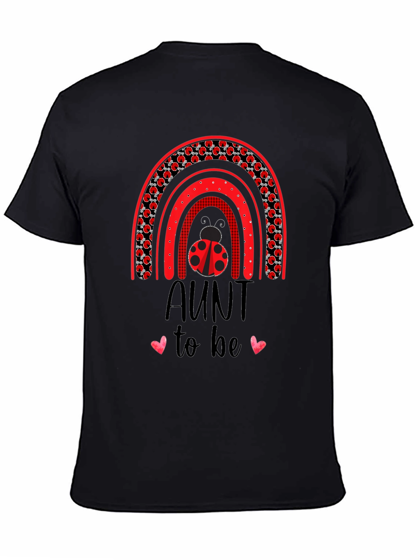 Aunt To Be Ladybug Rainbow Tee