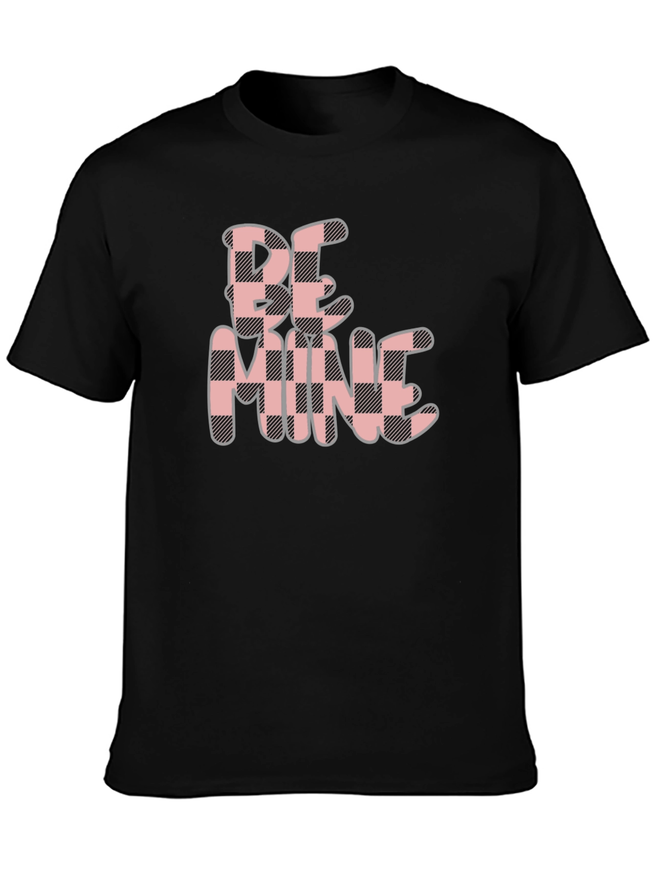 Be Mine Valentines Buffalo Plaid Tee