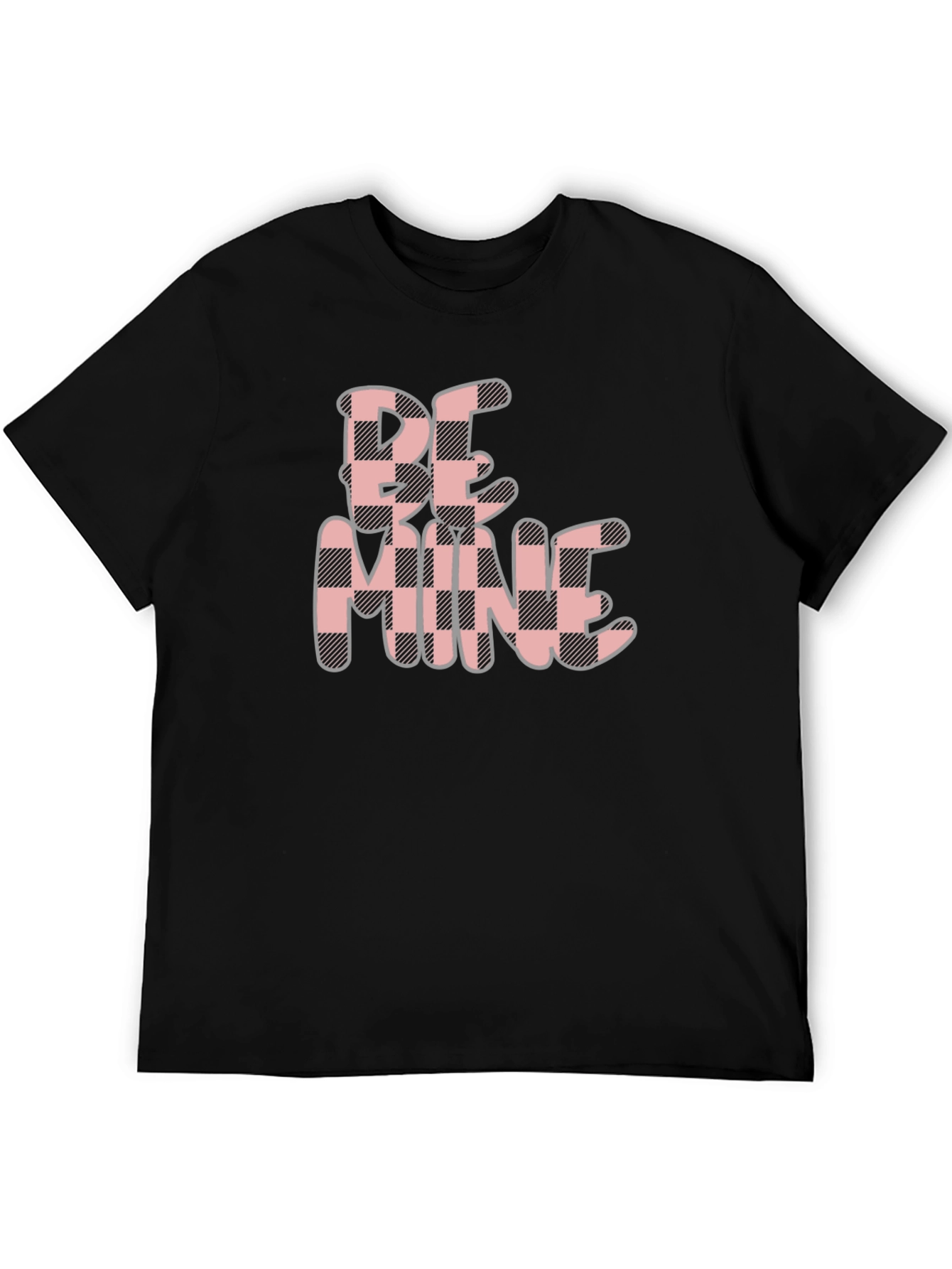 Be Mine Valentines Buffalo Plaid Tee