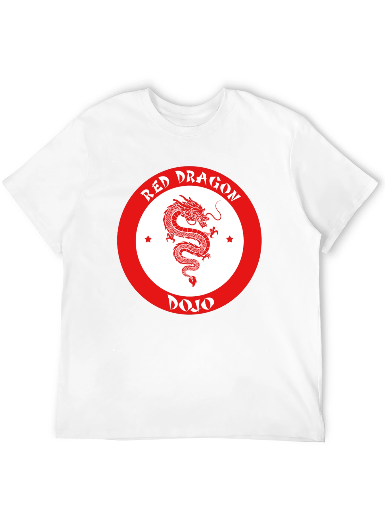 Red Dragon Dojo Black T-Shirt Martial Arts Graphic Tee