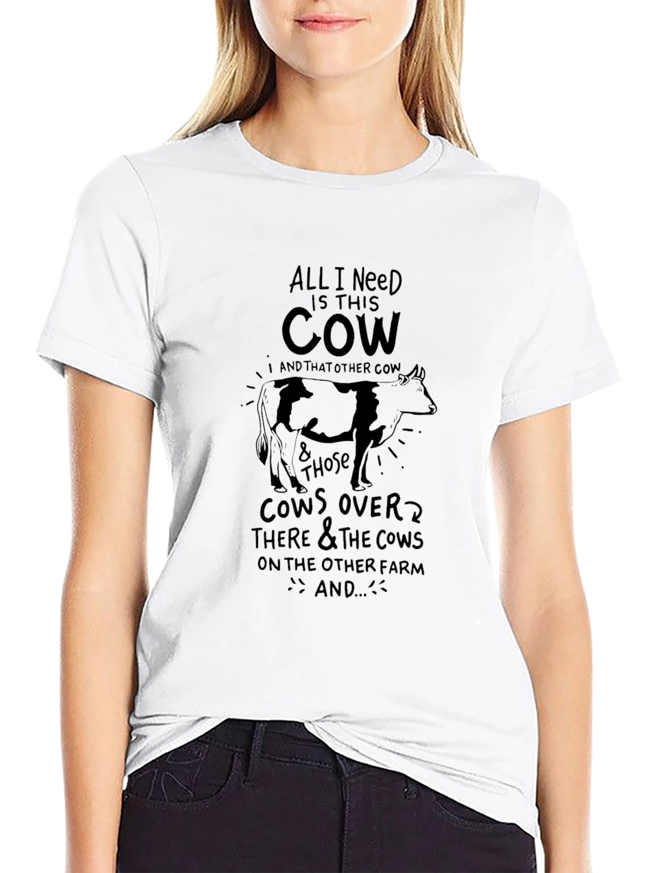 All I Need Is This Cow Graphic Tee
