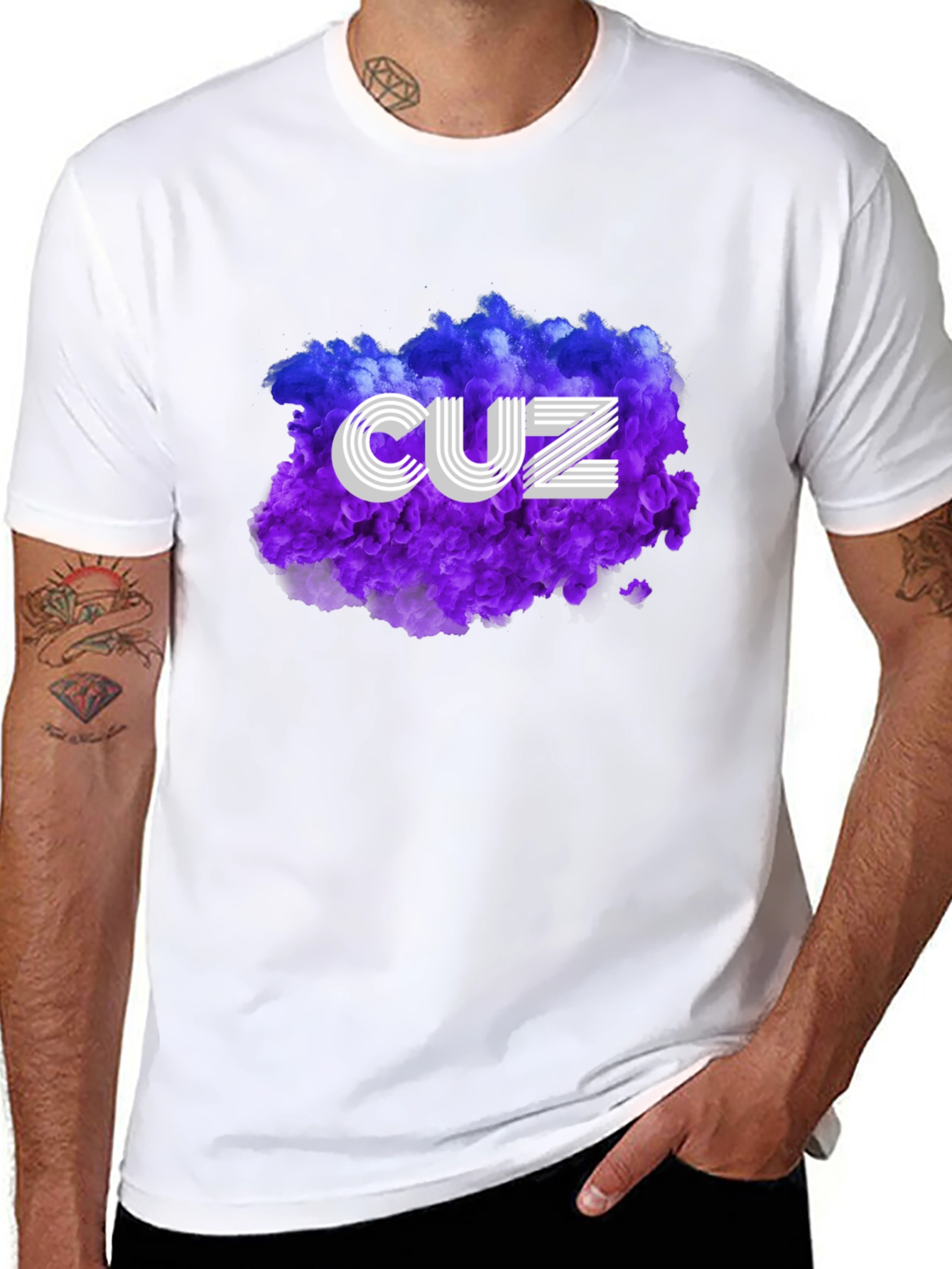 Cuz Graphic T-Shirt - Stylish Crew Neck Tee