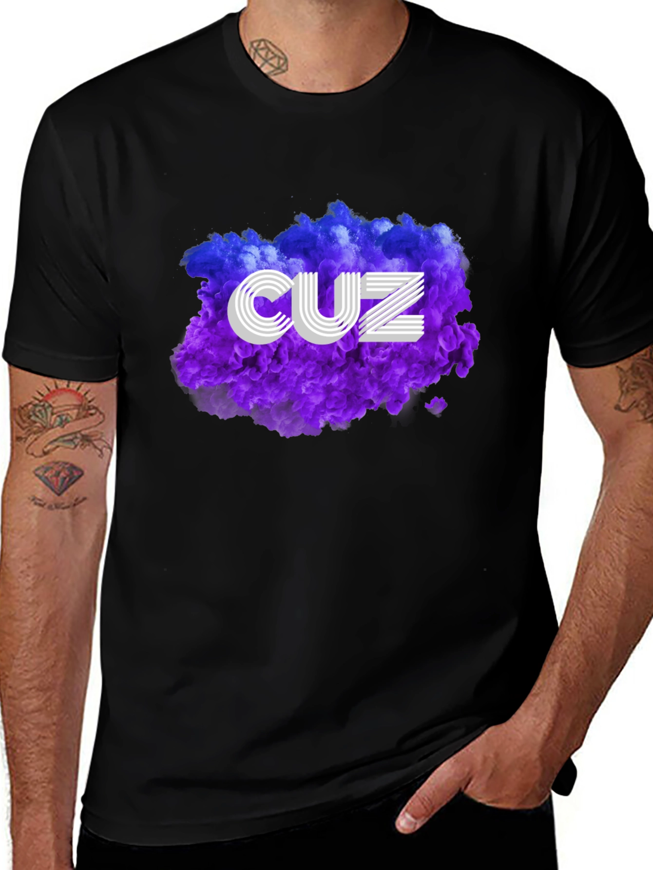 Cuz Graphic T-Shirt - Stylish Crew Neck Tee