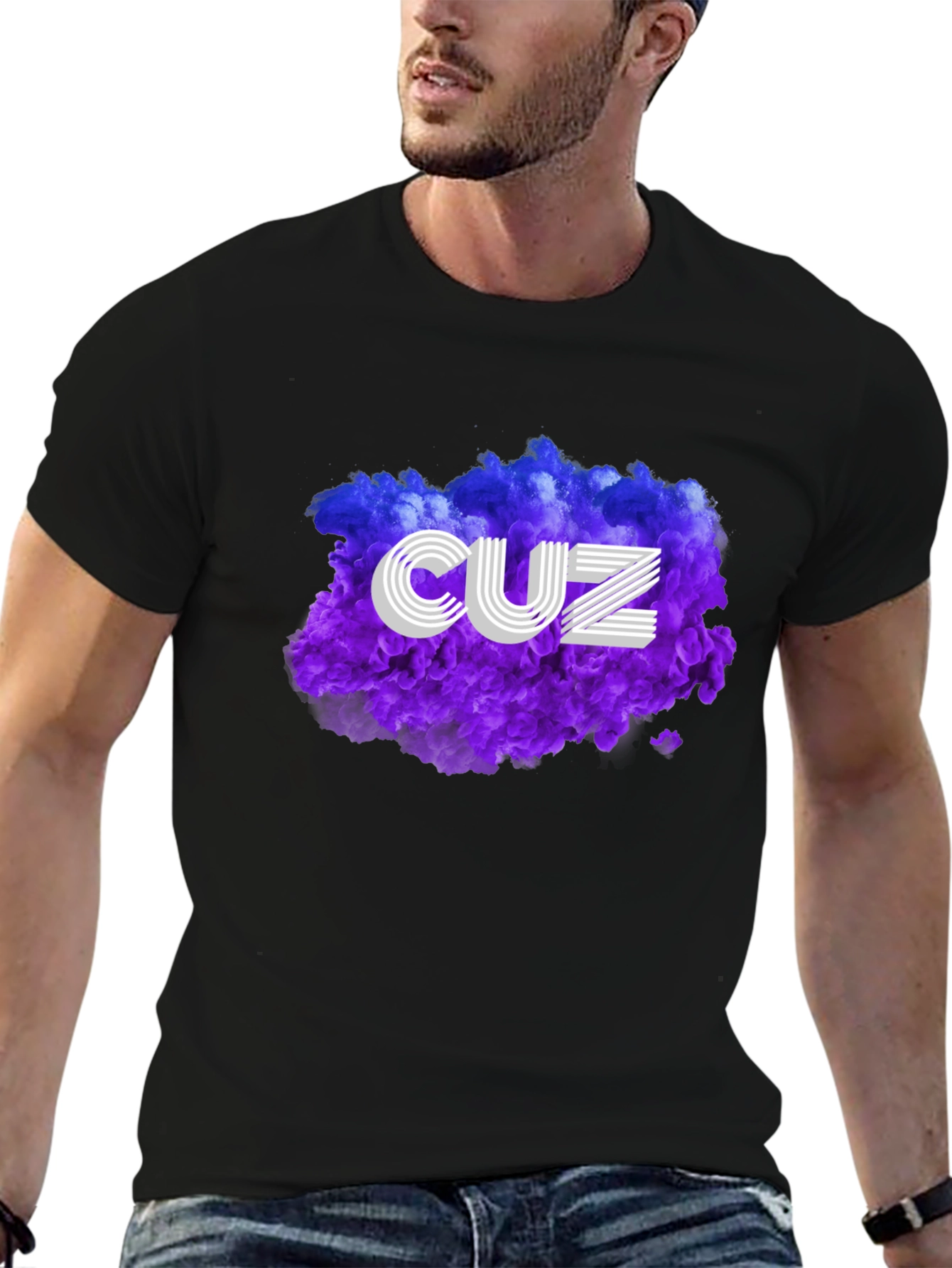 Cuz Graphic T-Shirt - Stylish Crew Neck Tee