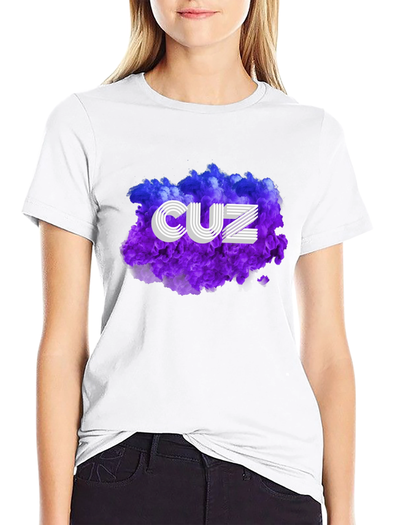 Cuz Graphic T-Shirt - Stylish Crew Neck Tee