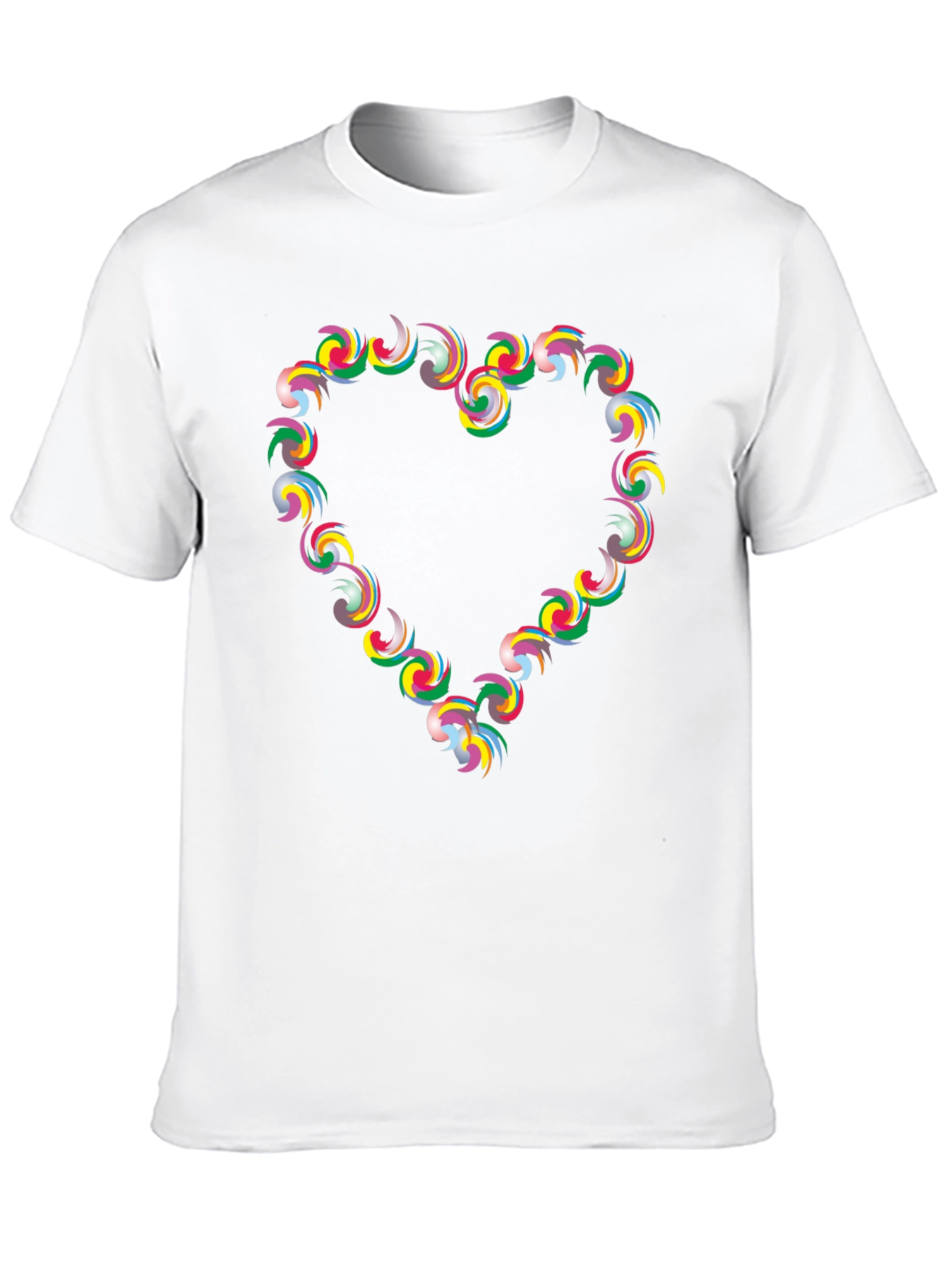 Heart Swirl Graphic Black T-Shirt