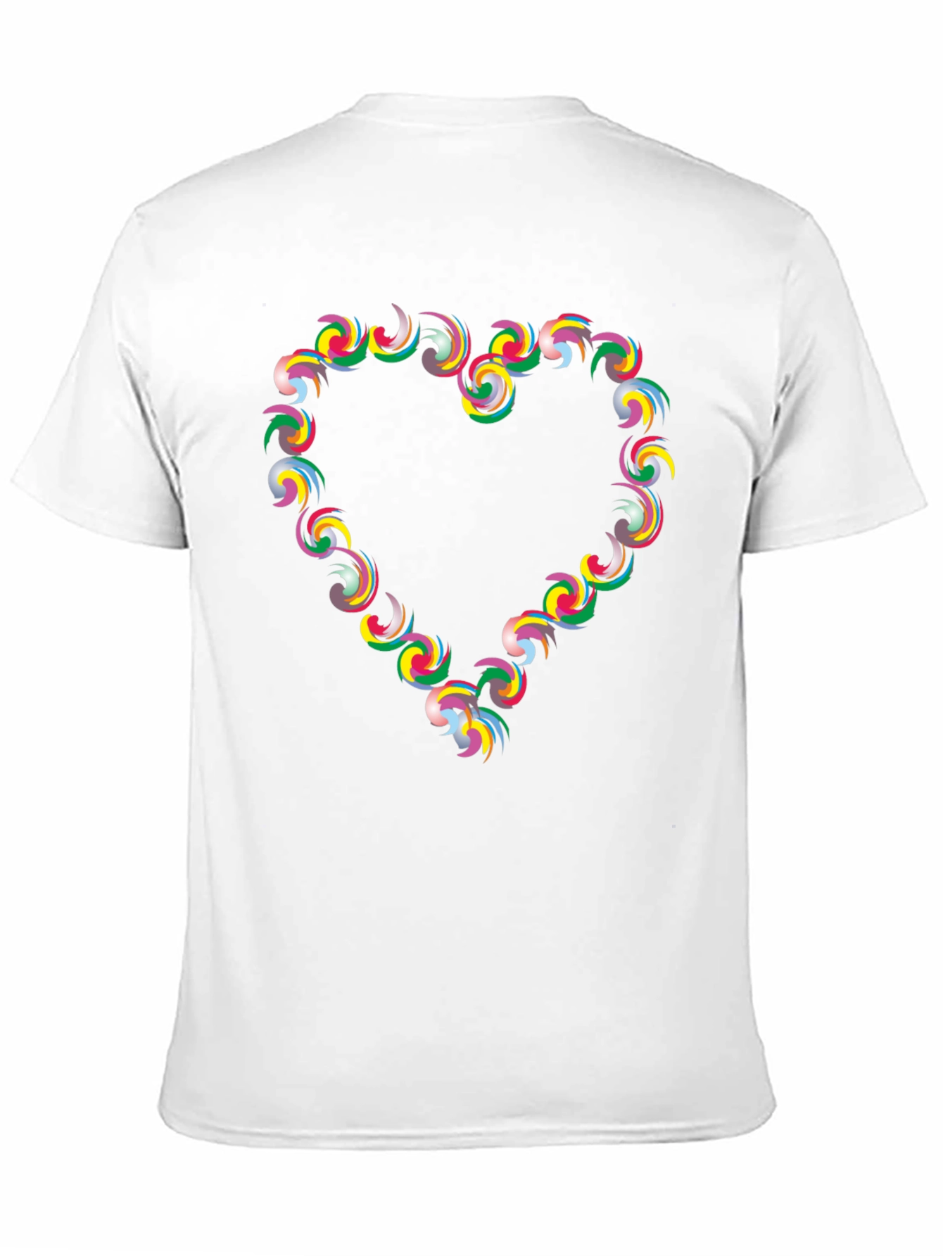 Heart Swirl Graphic Black T-Shirt