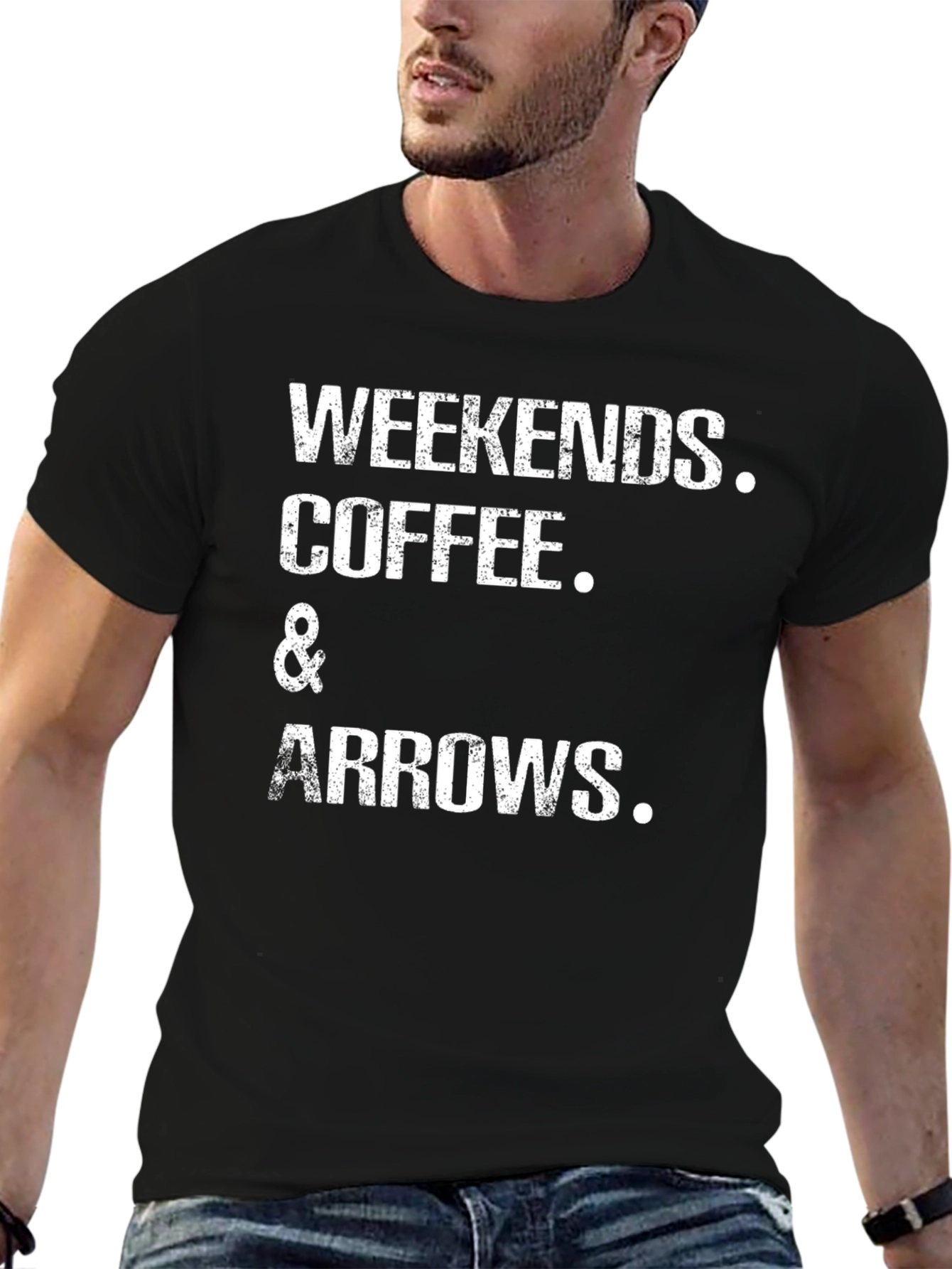 Weekends Coffee and Arrows Graphic T-Shirt