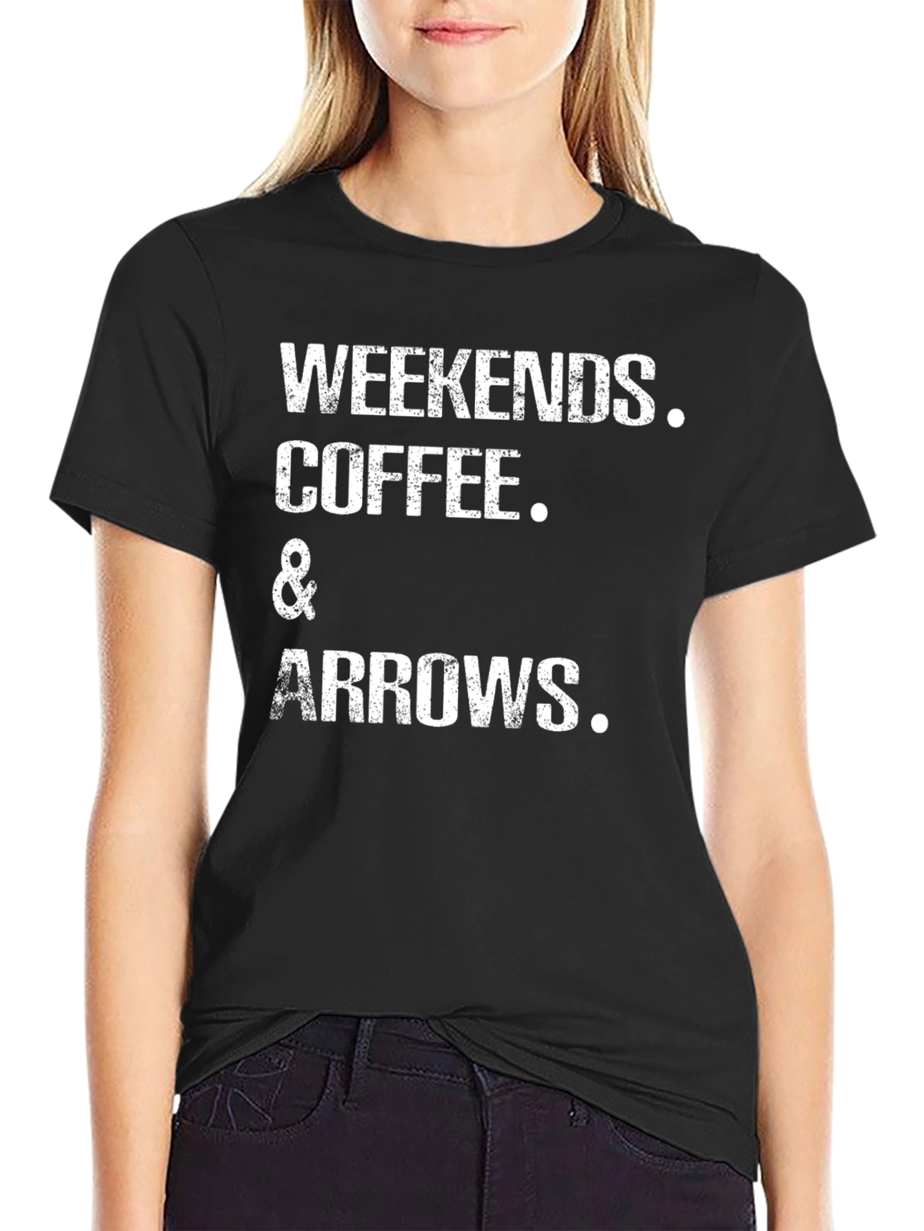 Weekends Coffee and Arrows Graphic T-Shirt