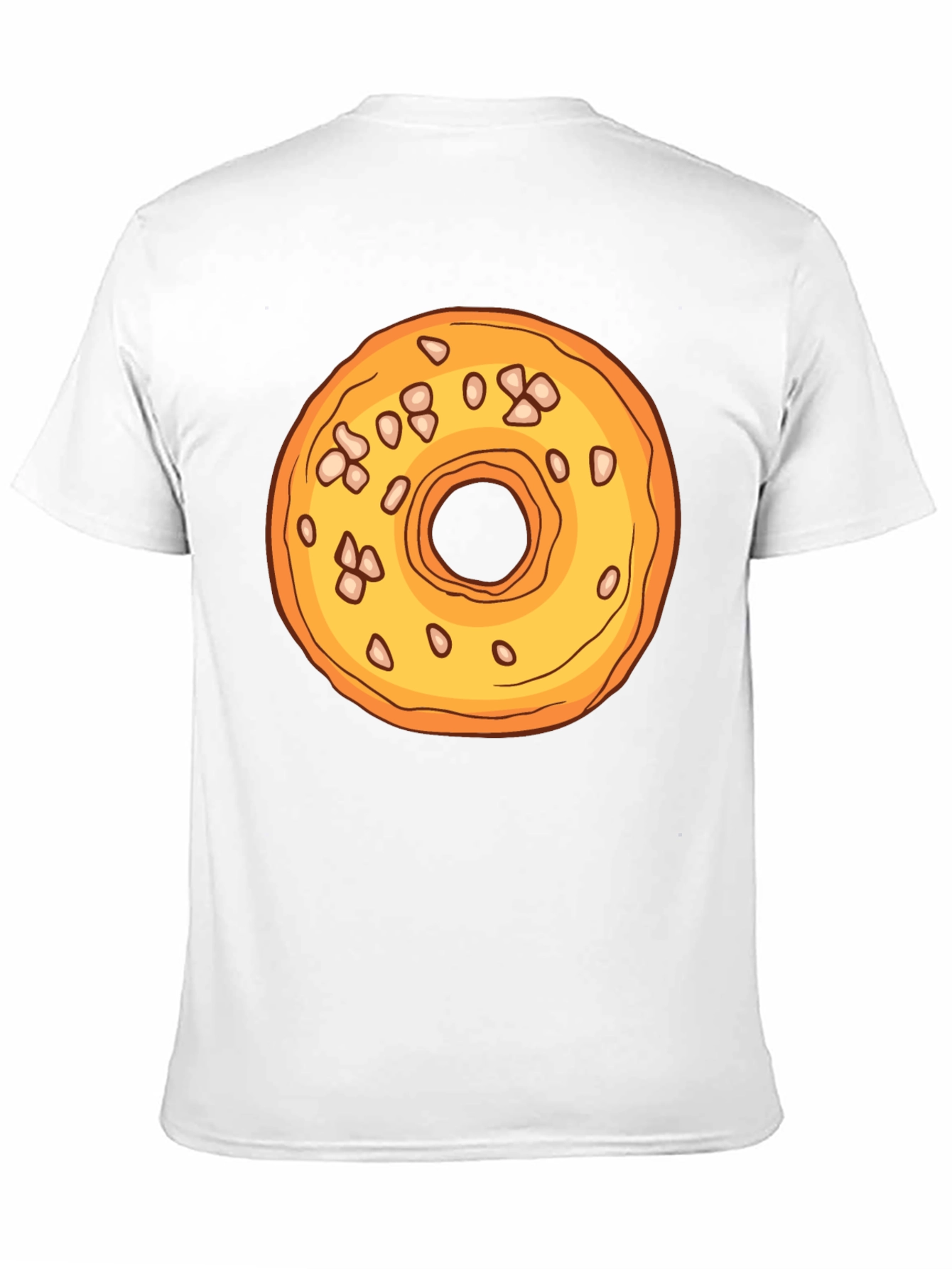 Donut Graphic T-Shirt - Black Cotton Casual Tee