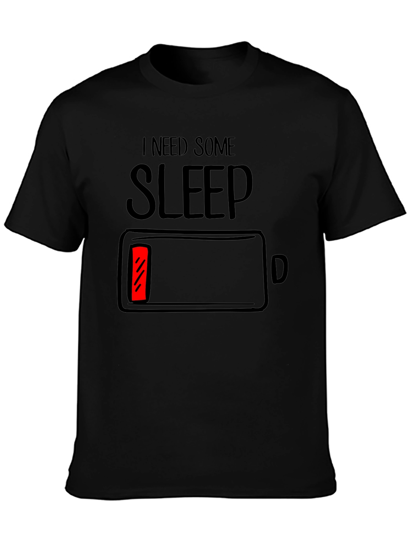 I Need Sleep Battery Low Graphic T-Shirt
