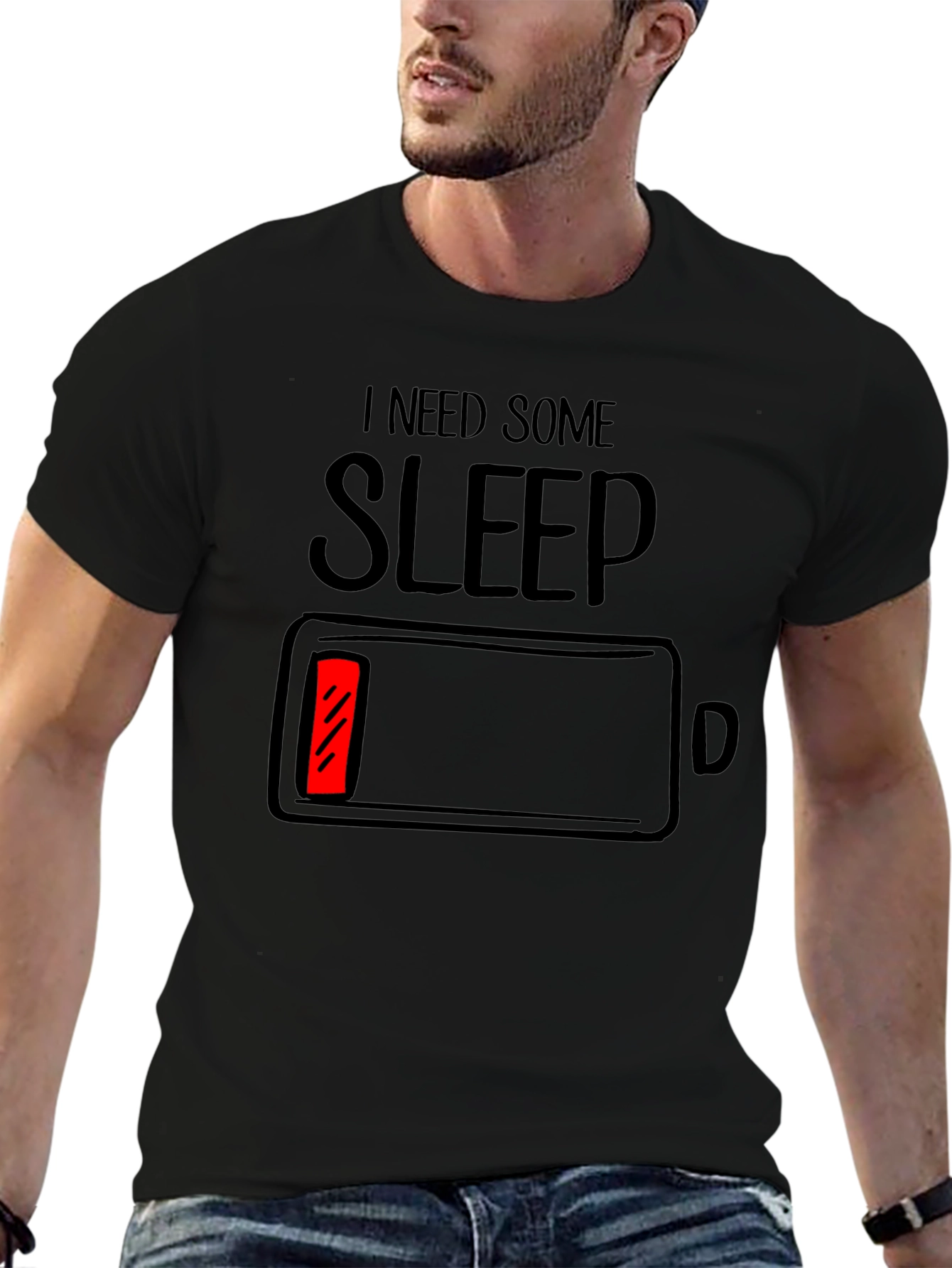 I Need Sleep Battery Low Graphic T-Shirt